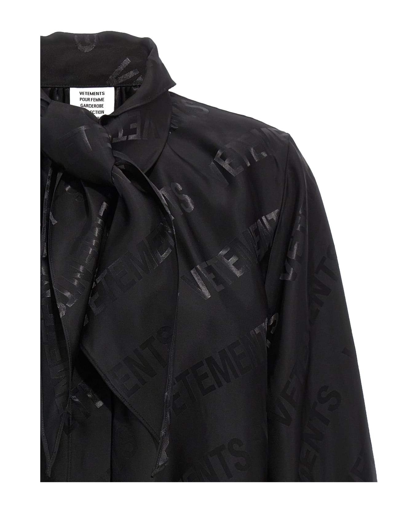 VETEMENTS 'monogram' Blouse - Black  