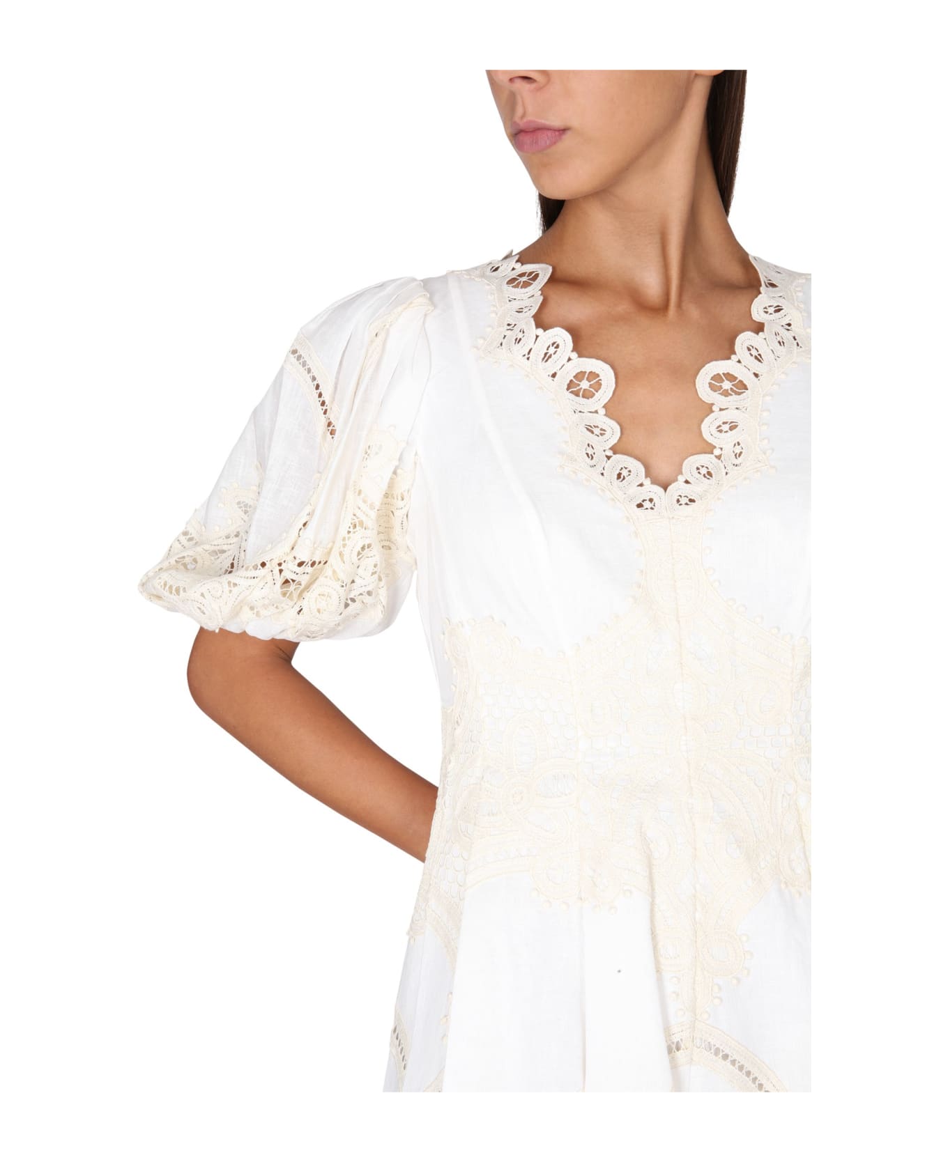 Zimmermann Linen Dress - Bianco