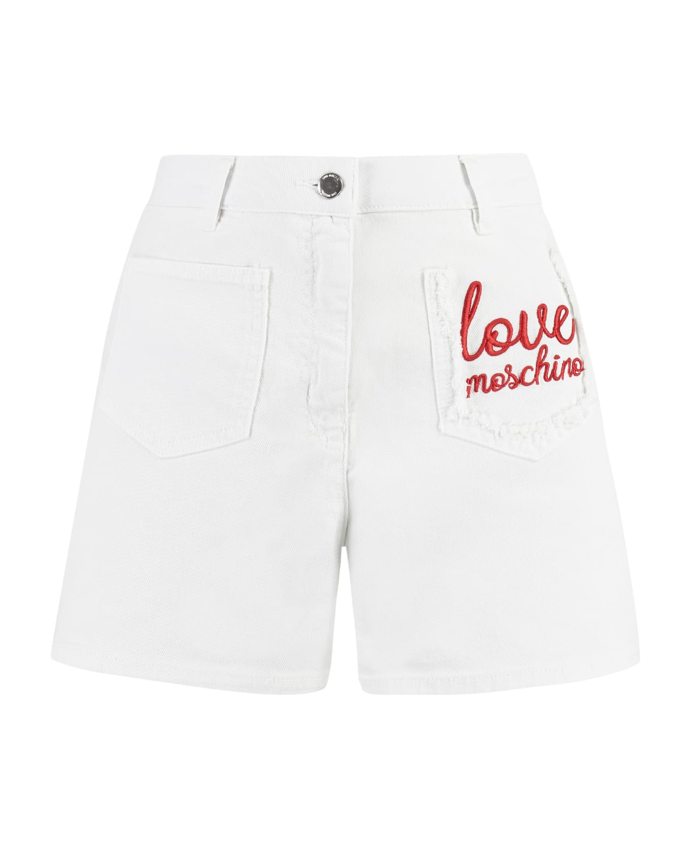 Love Moschino Denim Shorts - White ショートパンツ