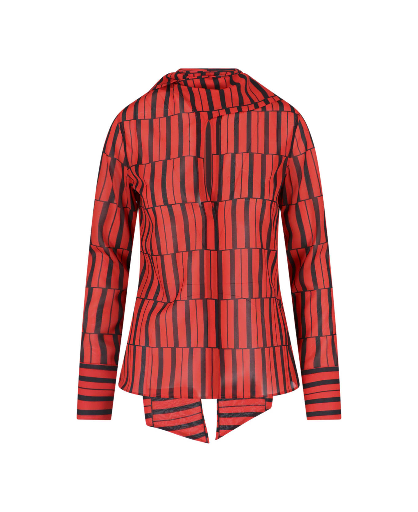 Ferragamo Foulard Detail Shirt - Red