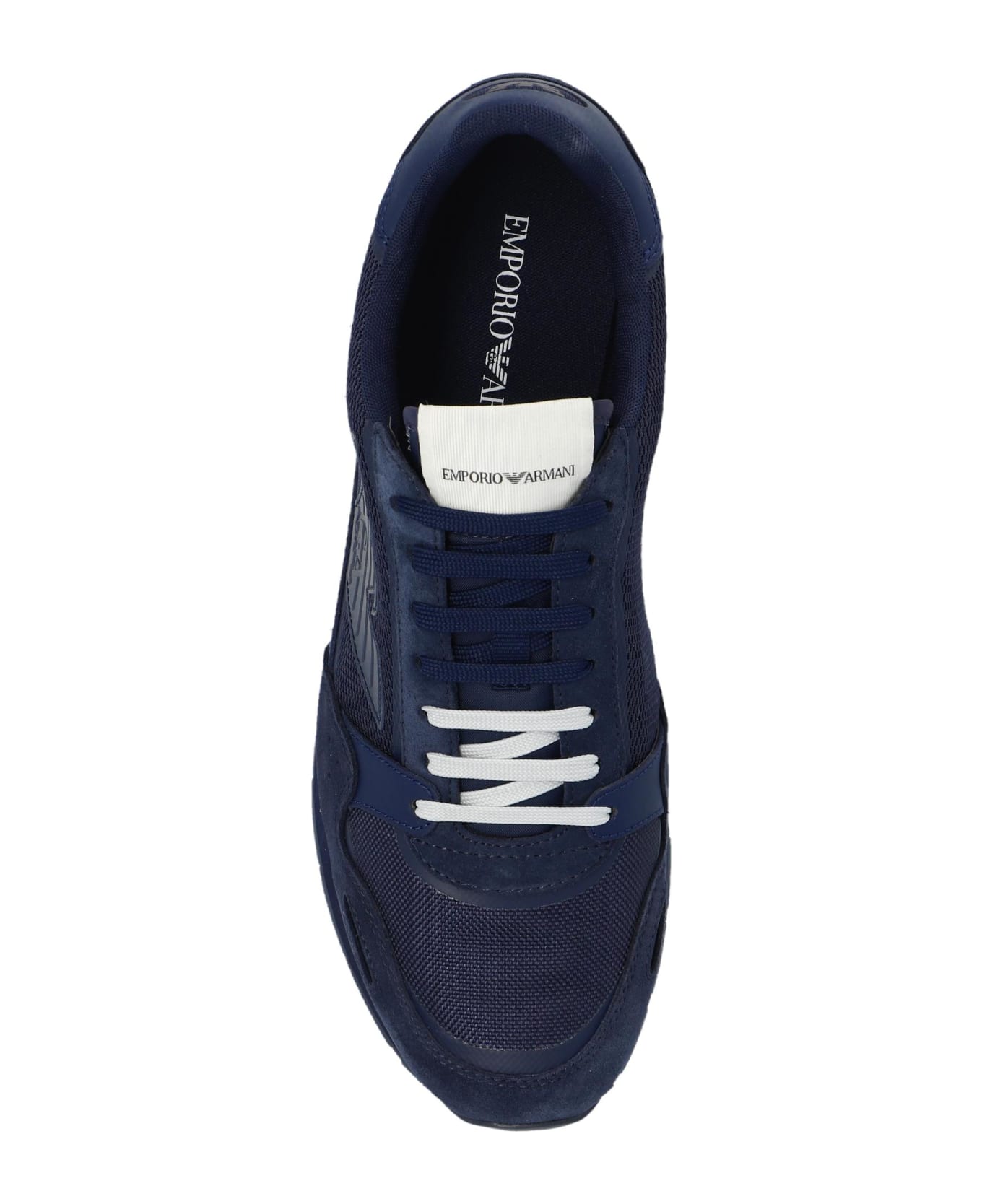 Emporio Armani Sneakers With Logo - Blue スニーカー
