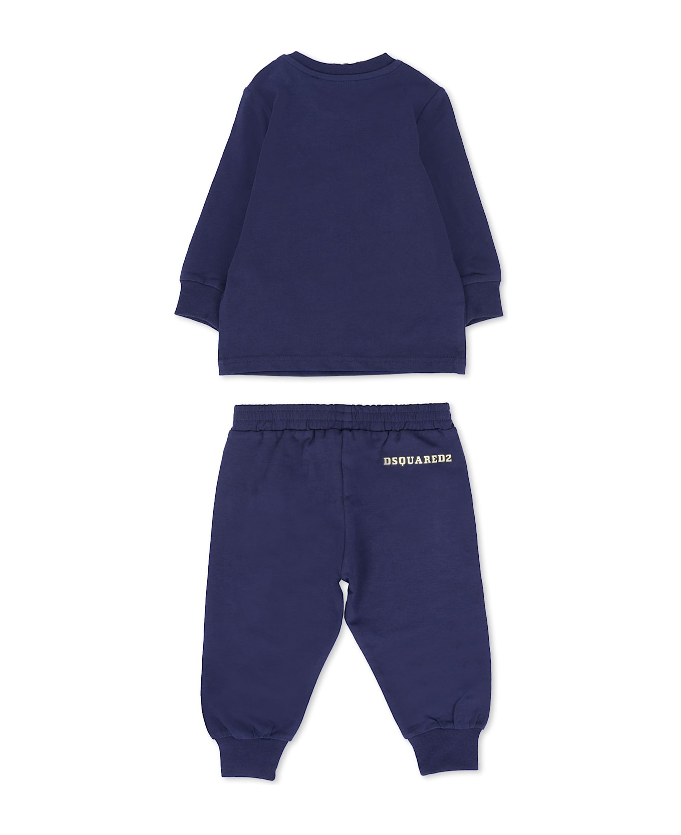 Dsquared2 Blue Pajamas For Baby Boy With Duck Print - Blue