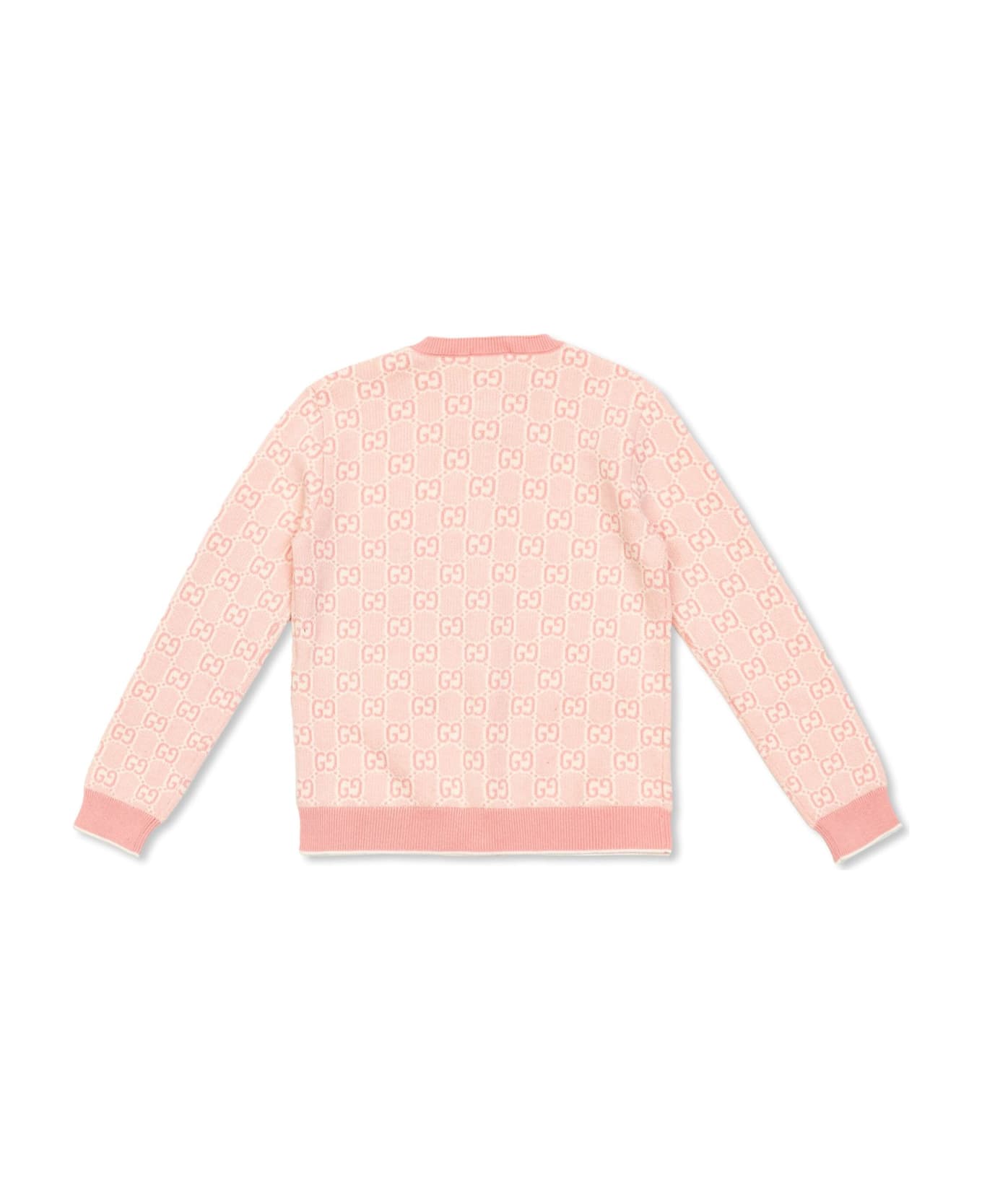Gucci J Ls Cardigan - Pastel Pink White