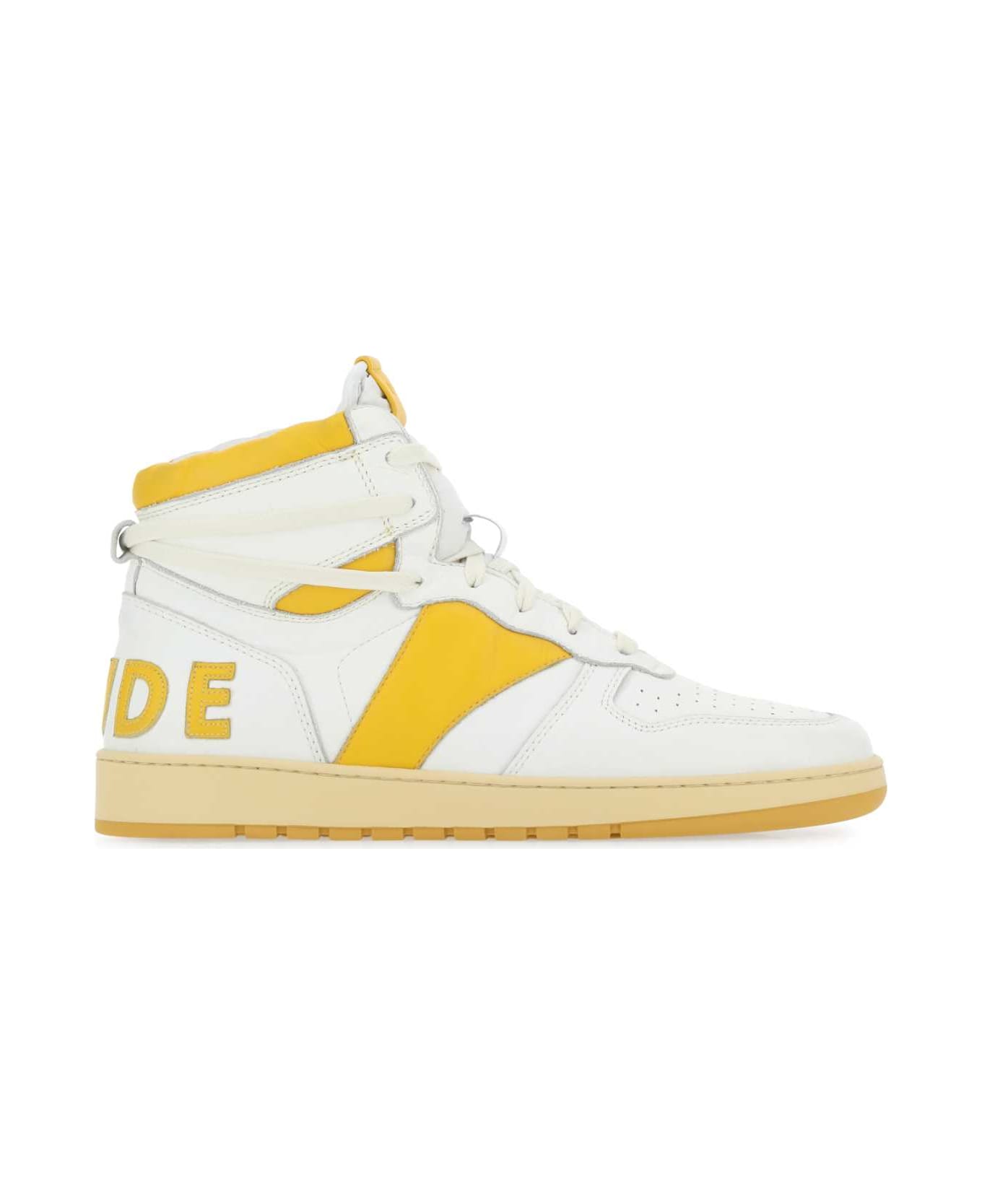 Rhude Two-tone Leather Rhecess Sneakers - 0500
