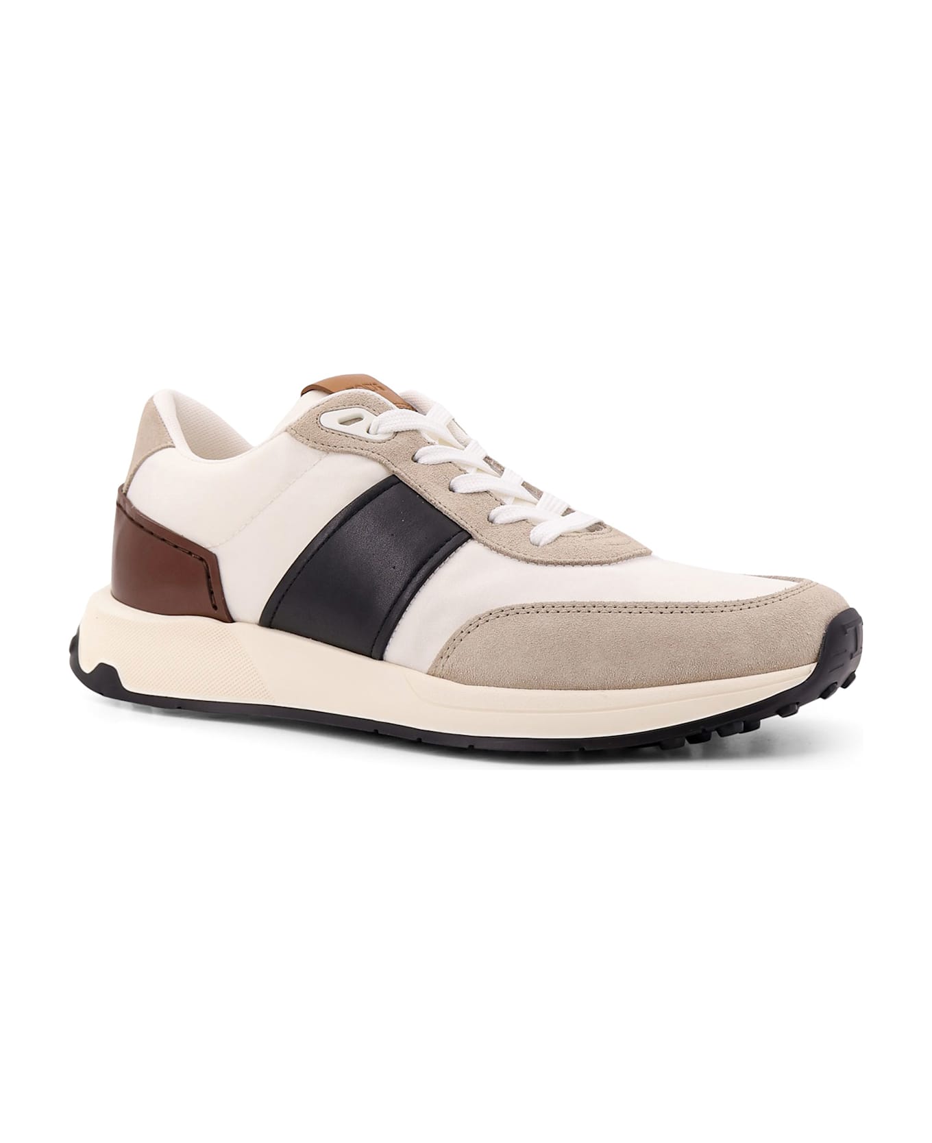 Tod
s Leather And Technical Fabric Sneakers - White