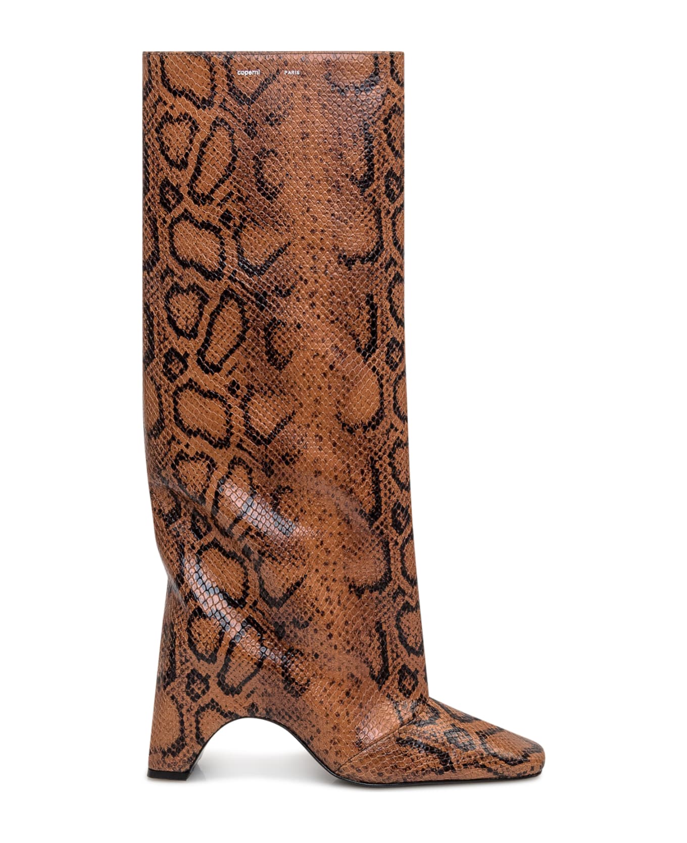 Coperni Snake Print Boot - BROWN