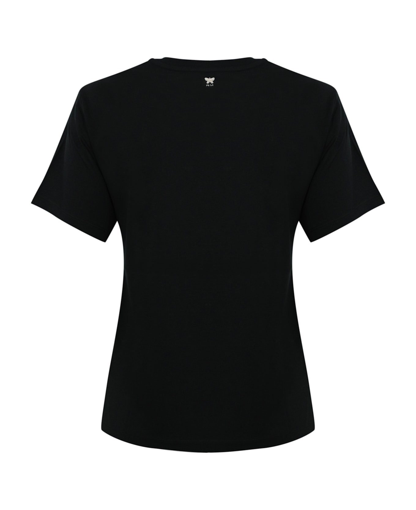 Weekend Max Mara T-shirt With Vello Logo Embroidery In Jersey - Nero+weekende