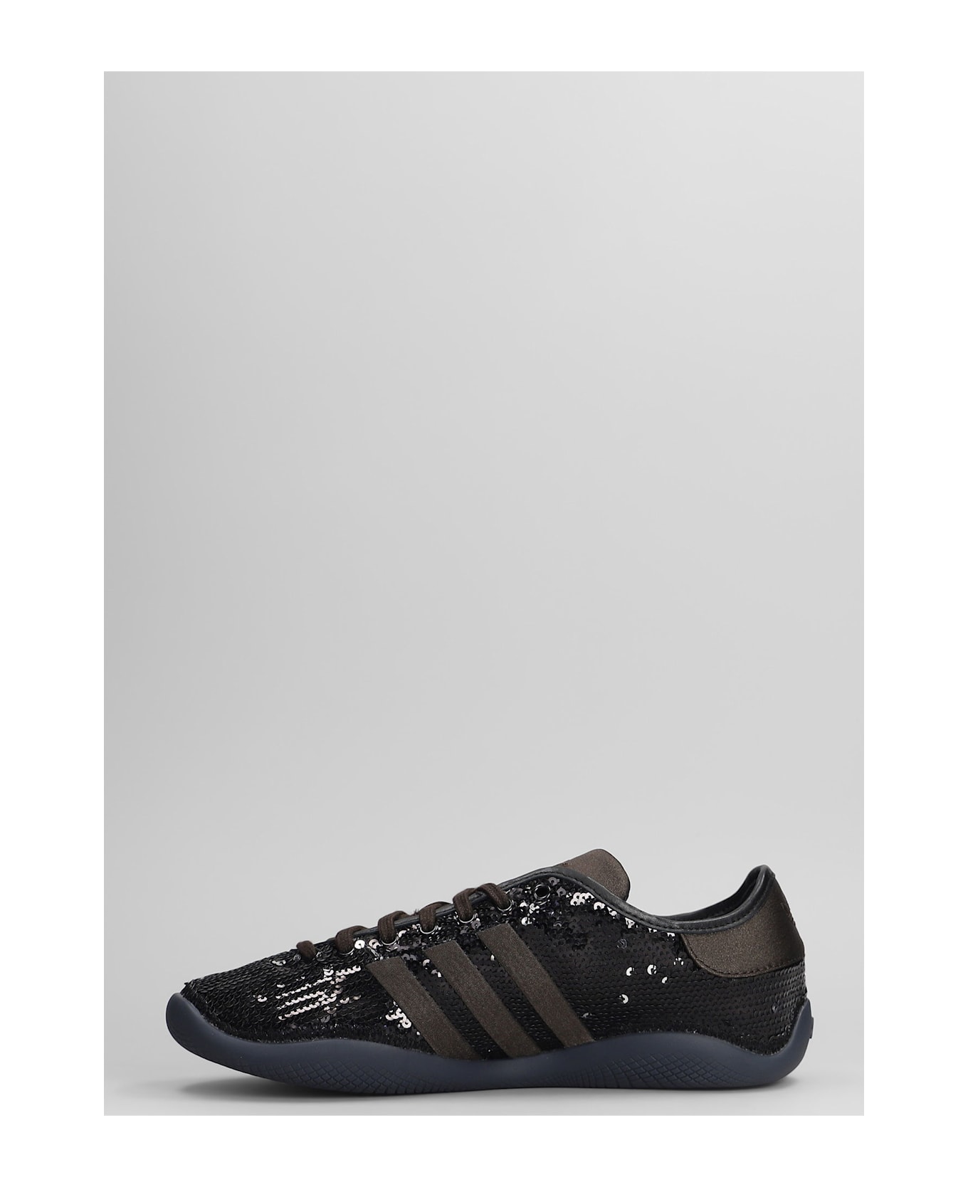 Adidas Originals by Wales Bonner Lo Pro Sequin Sneakers In Black Fabric - black