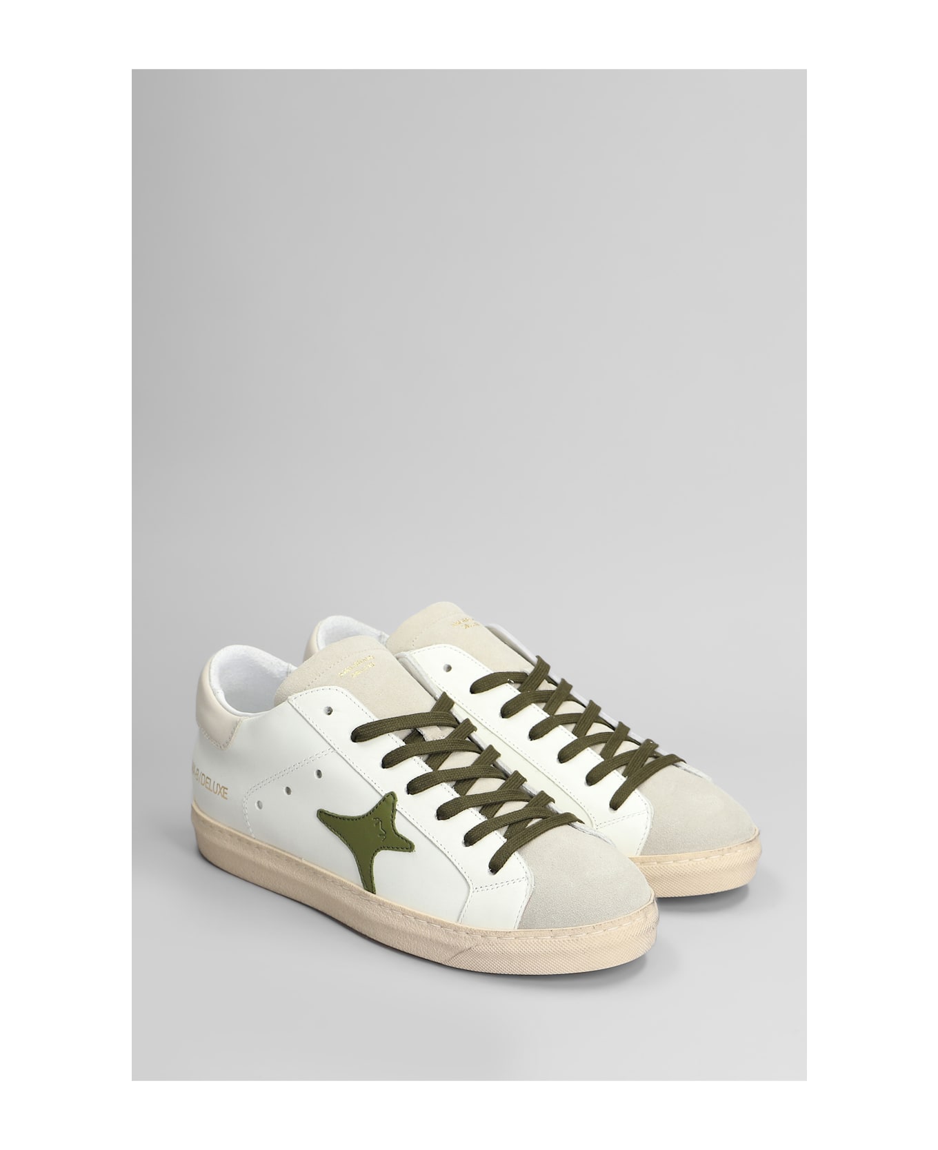 AMA-BRAND Sneakers In White Suede And Leather - white