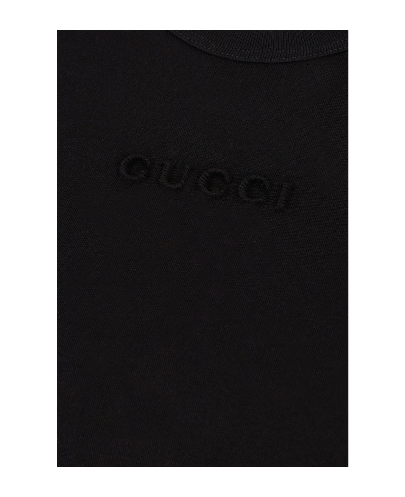 Gucci Black Cotton T-shirt - Nero