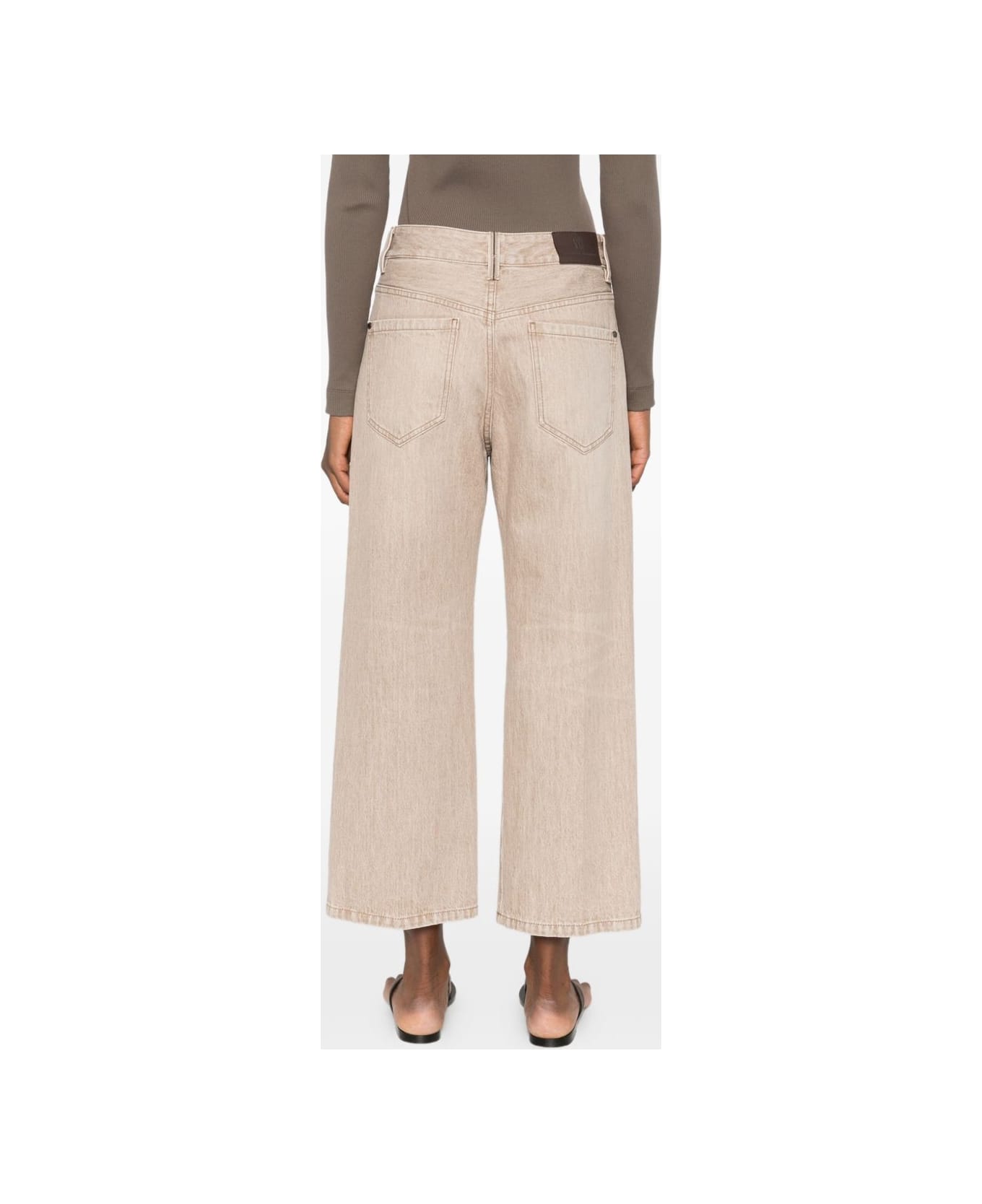 Brunello Cucinelli Beige Cotton Five-pocket - Beige