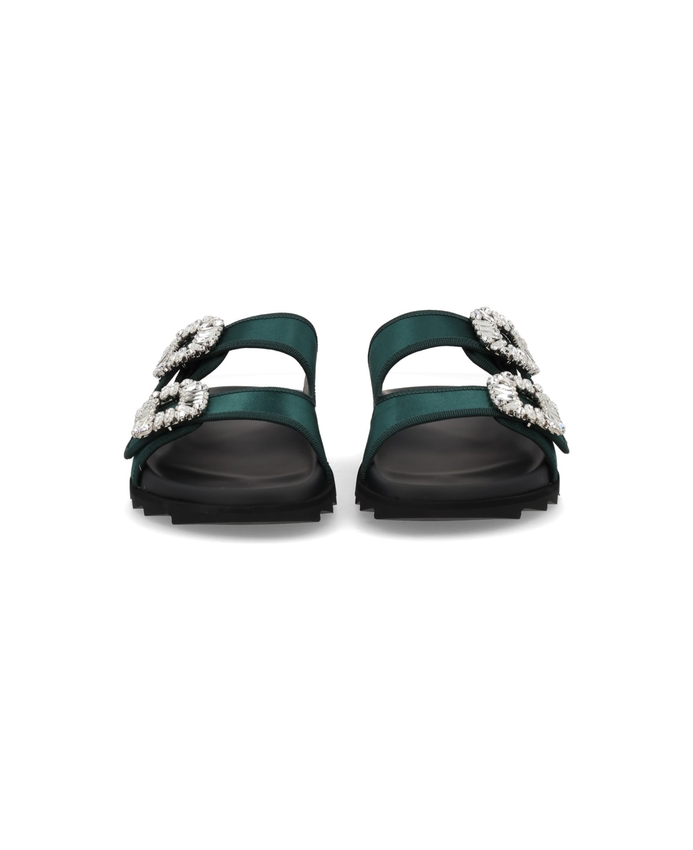 Roger Vivier "slidi Viv" Sandal - GREEN
