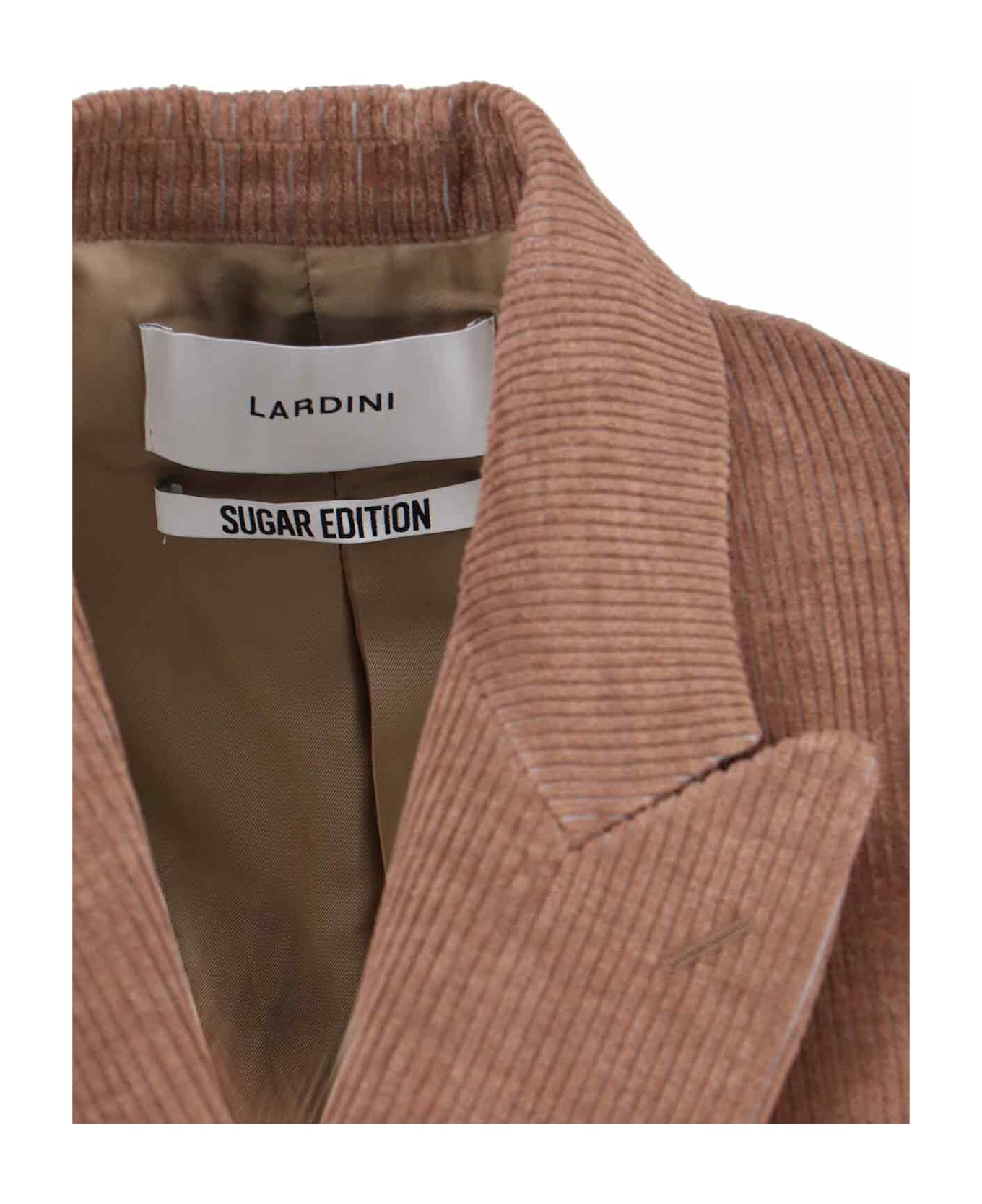 Lardini Double-breasted Velvet Blazer - Brown