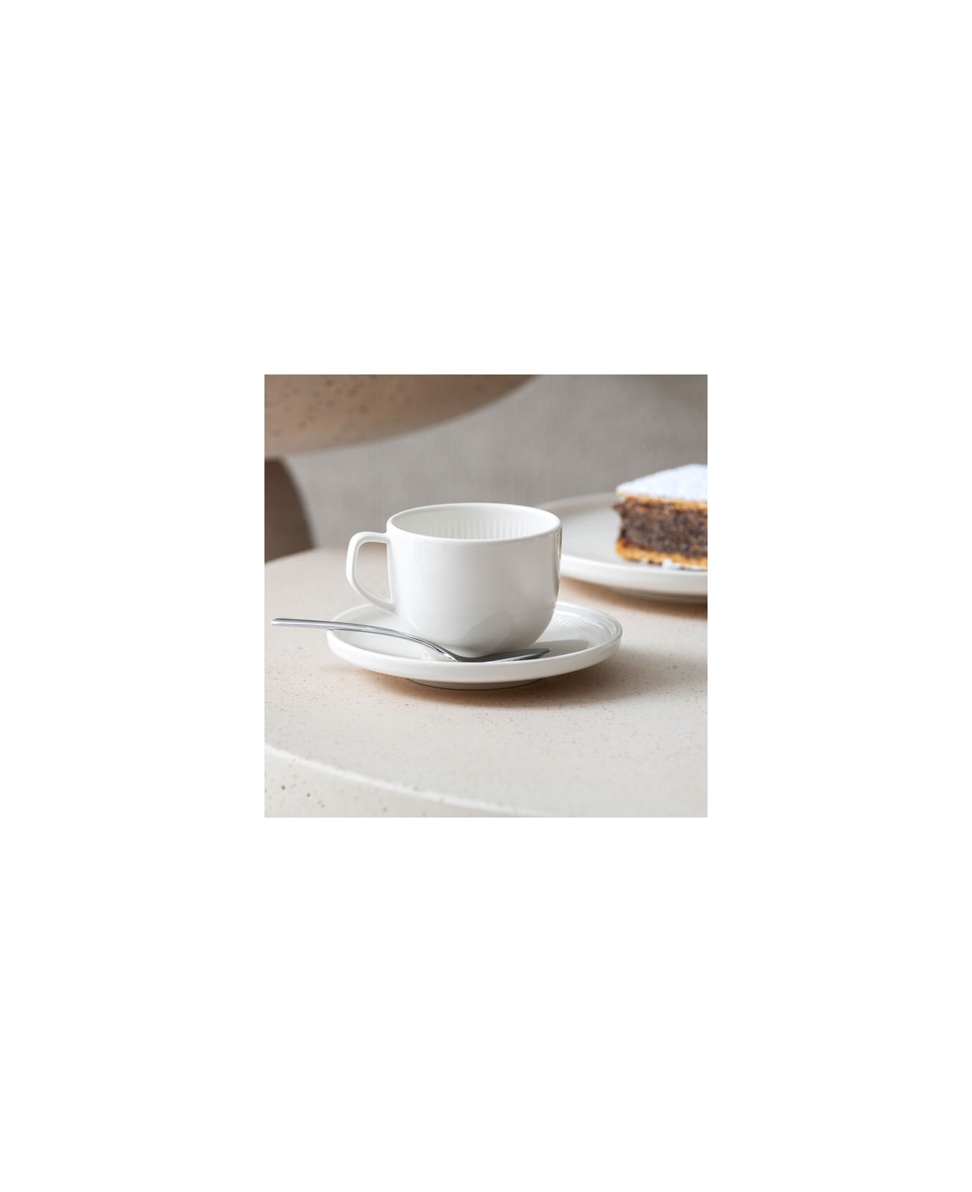 Villeroy & Boch Afina Set 6 Tazze Caffè Con Piattino - Bianco