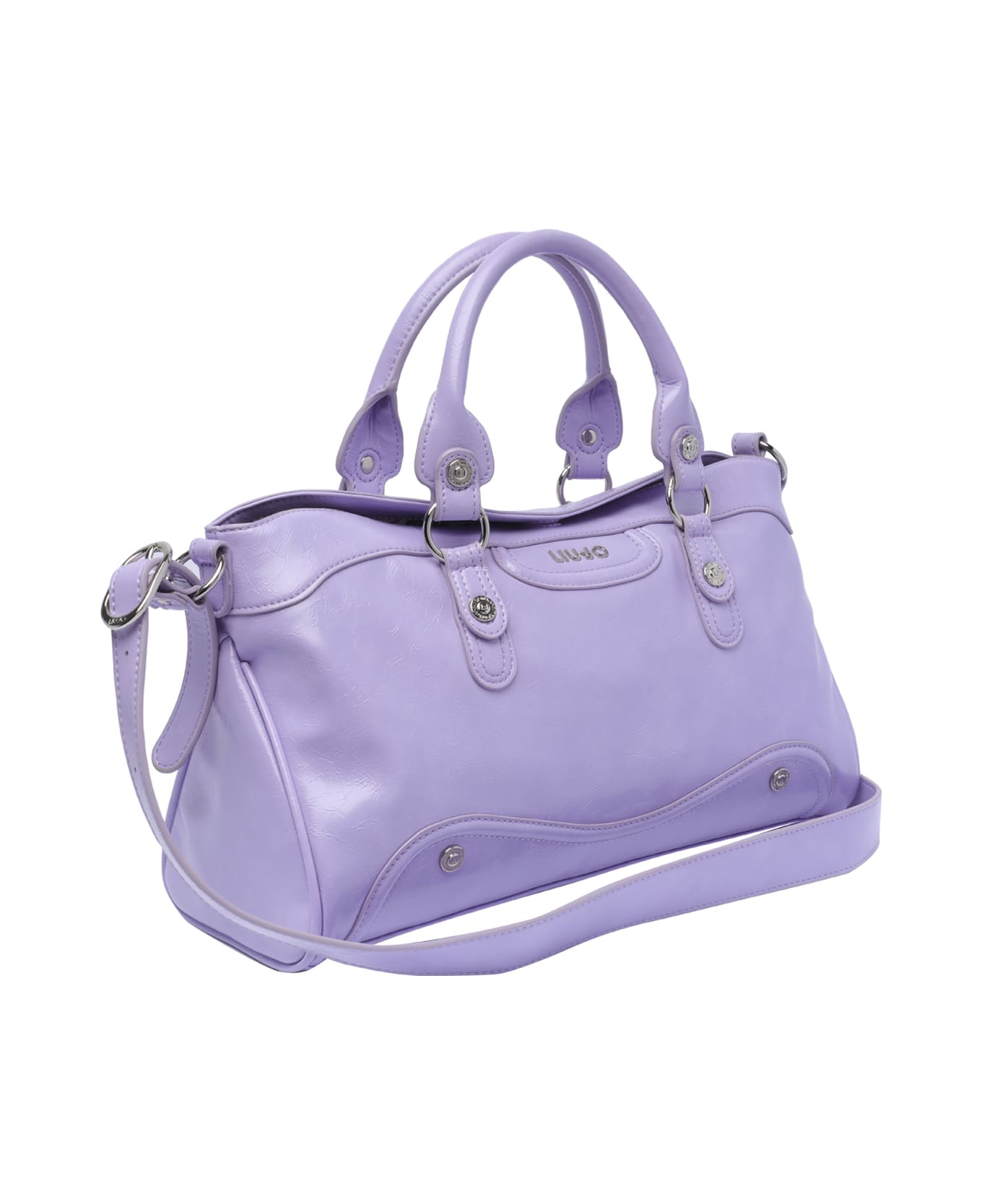 Liu-Jo Logo Satchel Bag - Purple トートバッグ