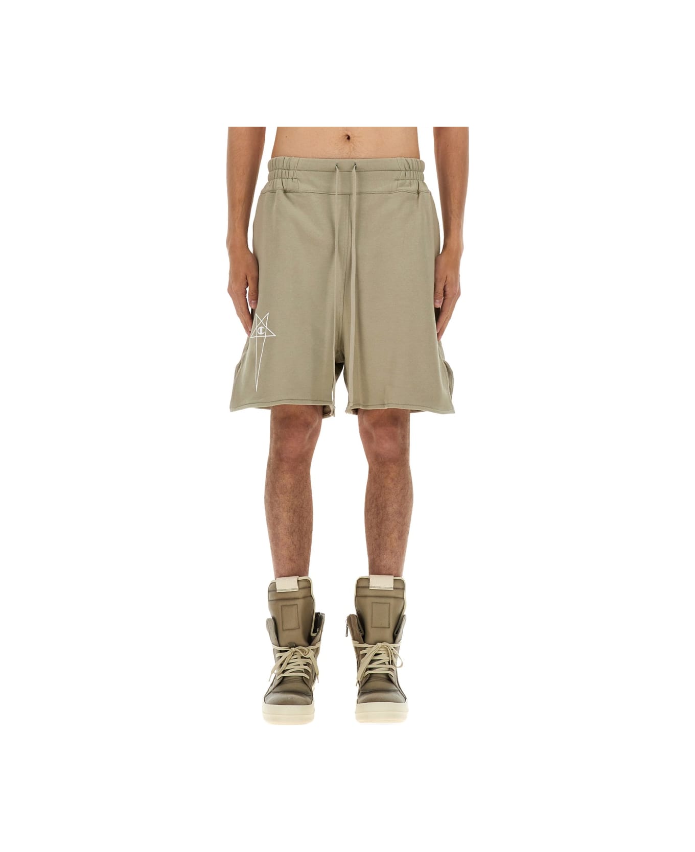 Rick Owens x Champion Cotton Shorts - BEIGE