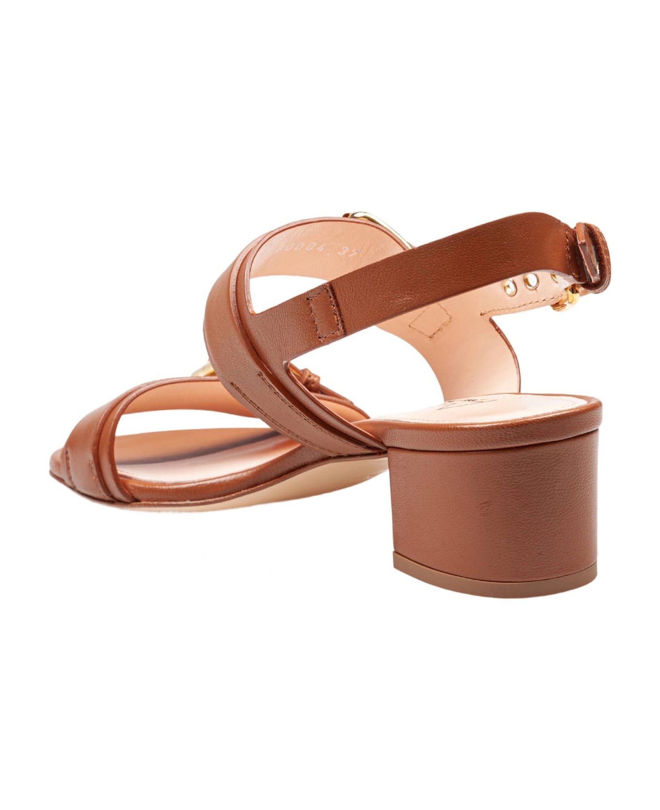 AGL Lala Straps Leather Sandals Brandy Color - BRANDY
