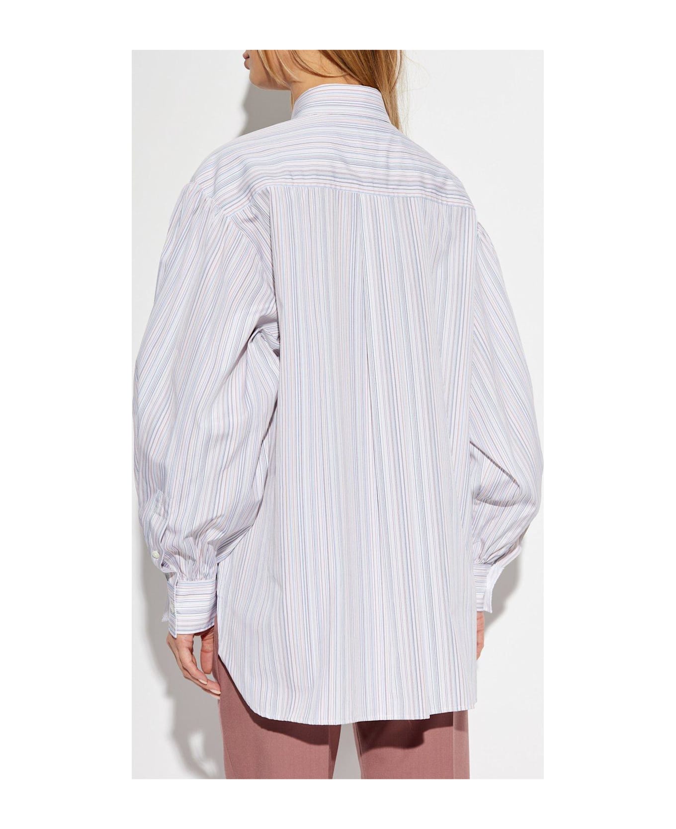 Paul Smith Shirt With Striped Pattern - WHITE