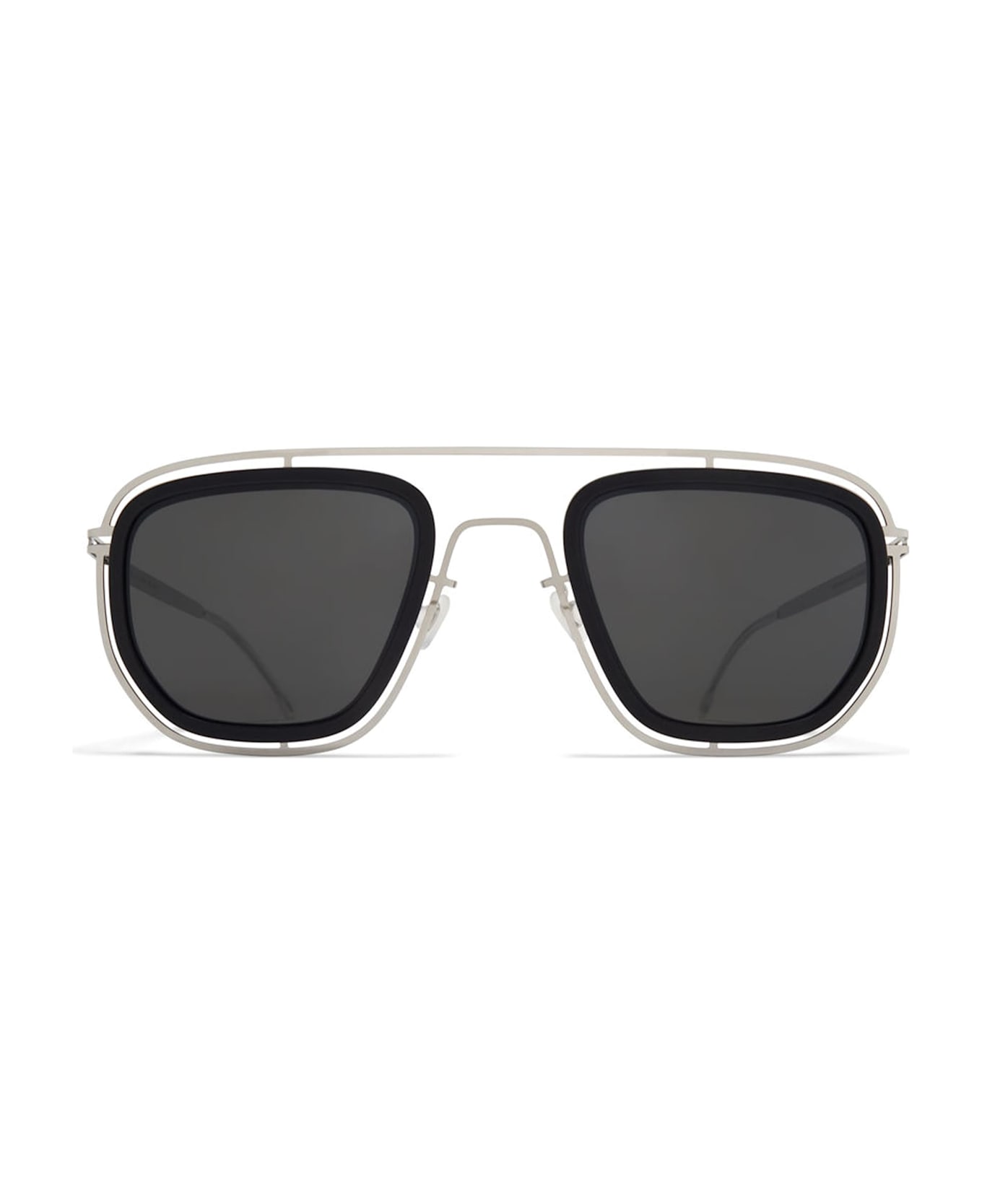 Mykita Ferlo - Mh22 Pitch Black / Shiny Silver Sunglasses - Silver