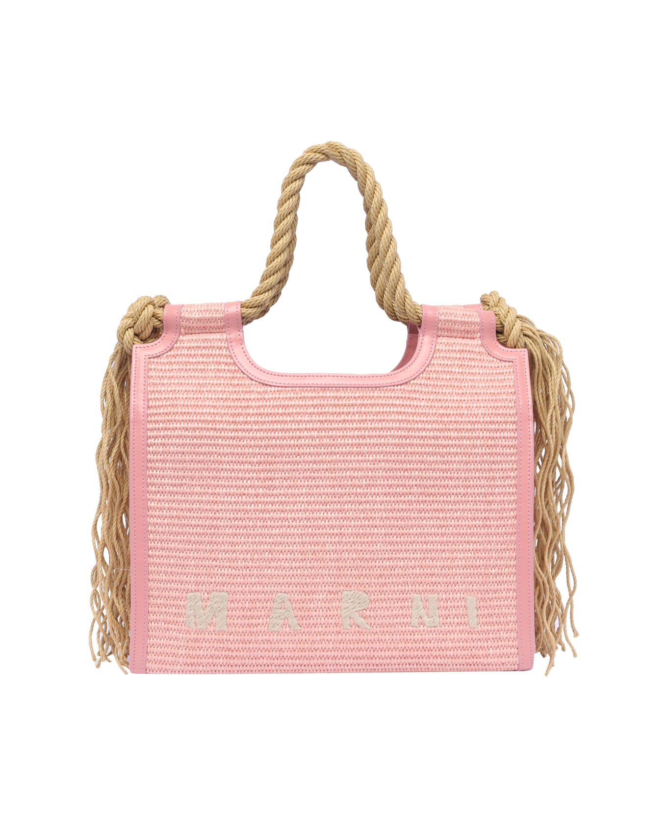 Marni Marcel Summer Bag Rope Handles - Pink