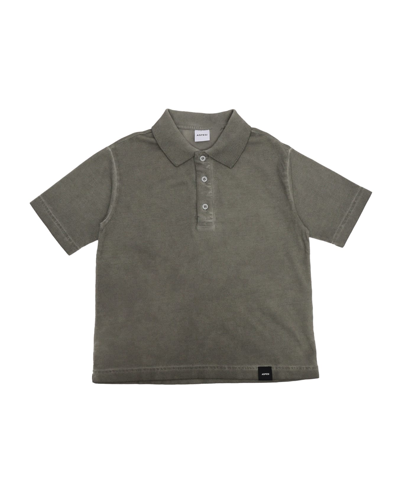 Aspesi Polo T-shirt Washed Effect - GREEN