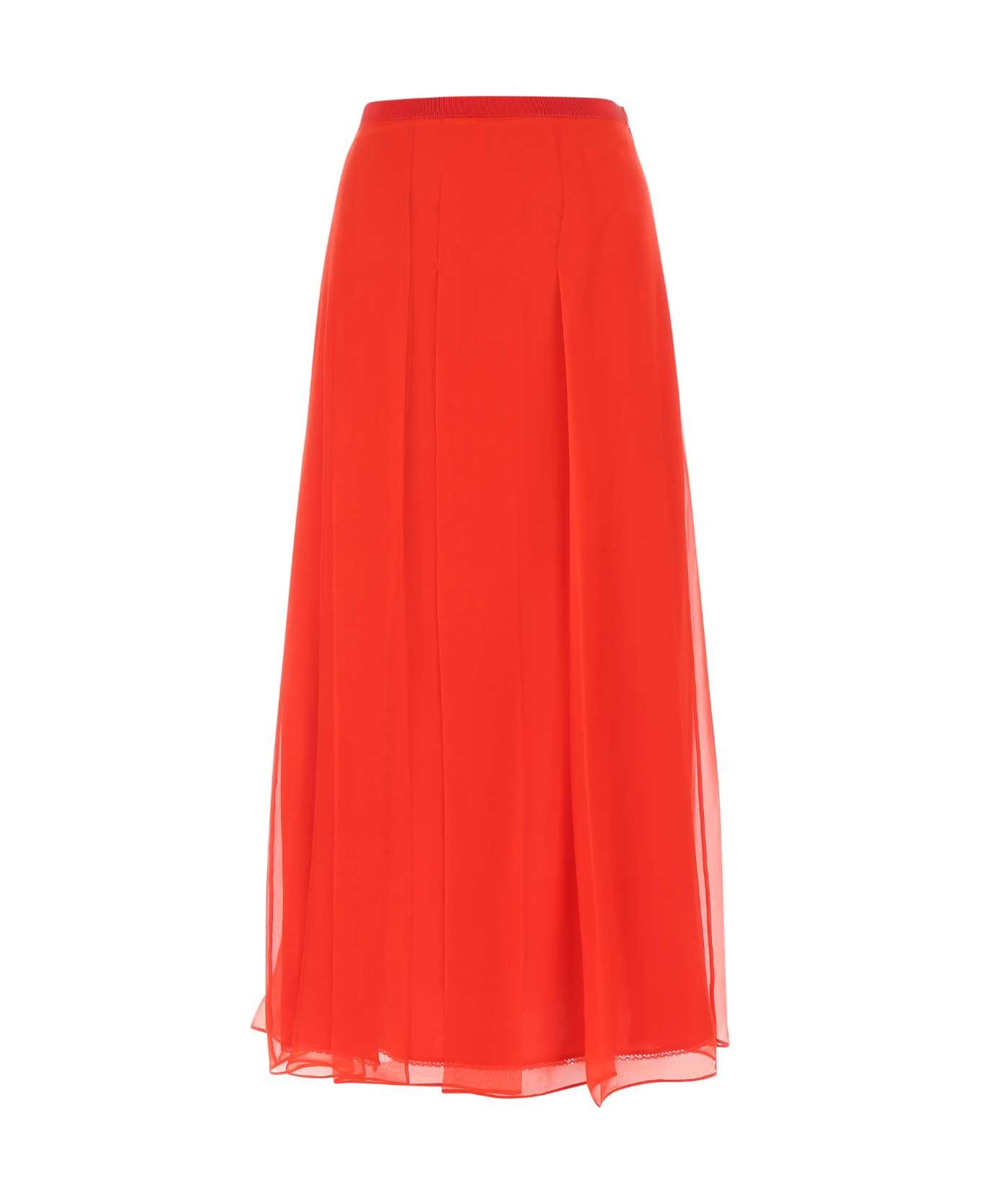 Gucci Red Voile Skirt - 6490