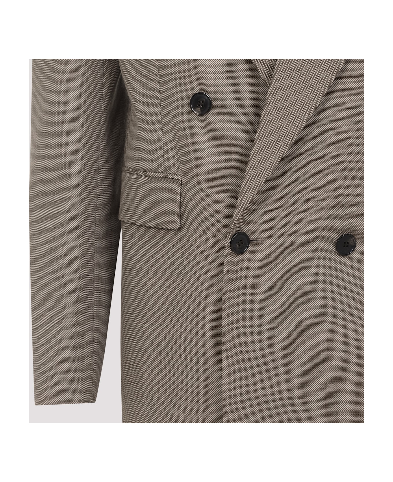 Saint Laurent Tailored Wool Jacket - Taupe Beige