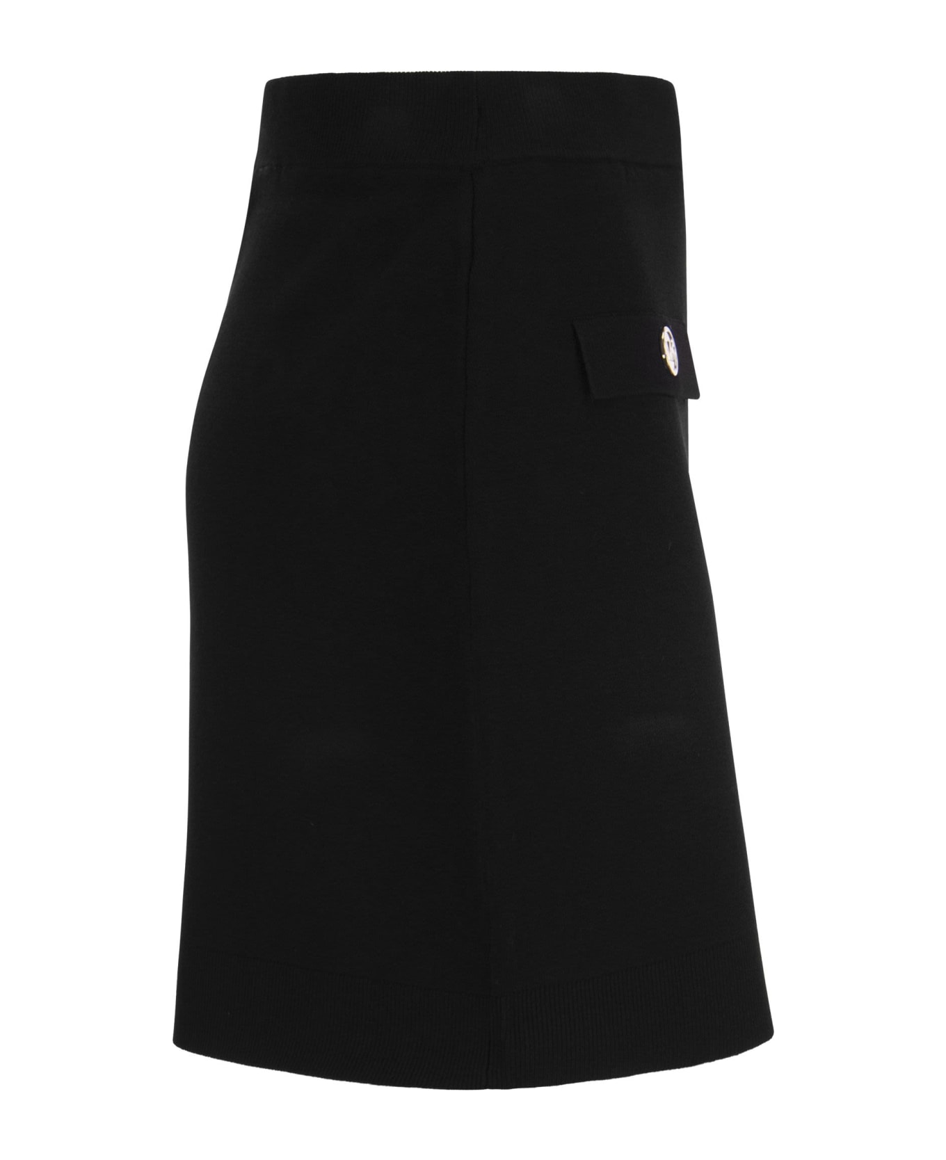 Michael Kors Mini Skirt With Buttons - Black