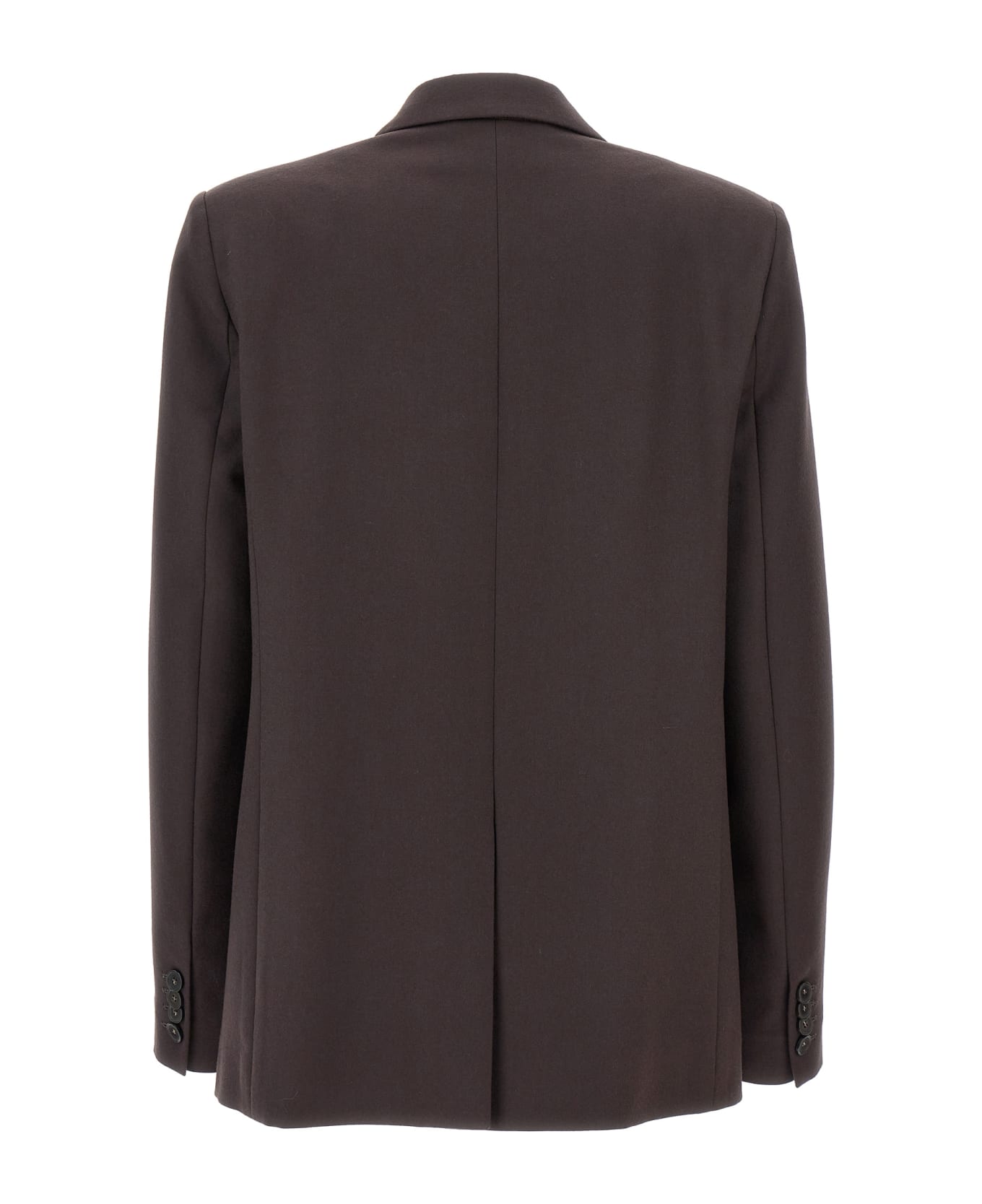 Stella McCartney Double-breasted Wool Blazer - Dark Chocolate