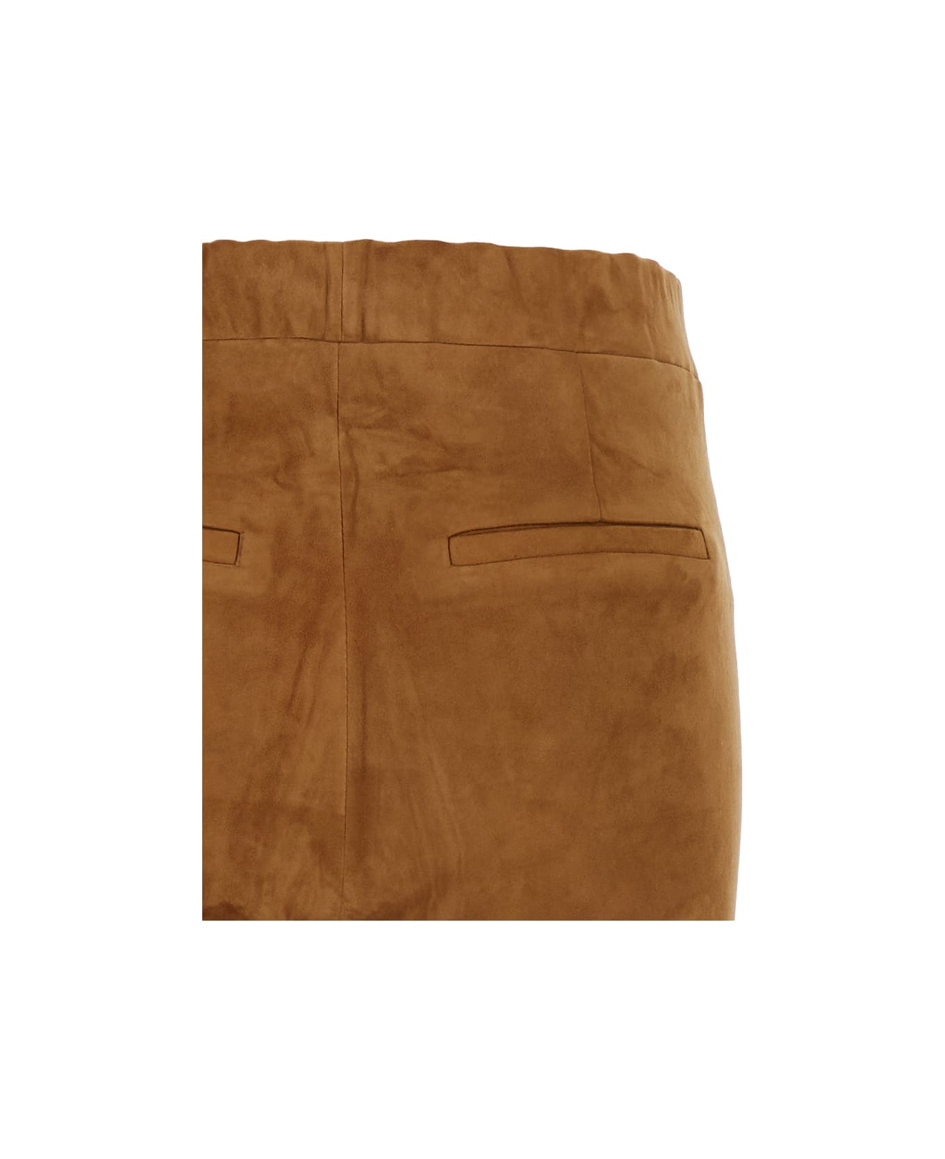 ARMA Black Flared Trousers In Suede Woman - Brown