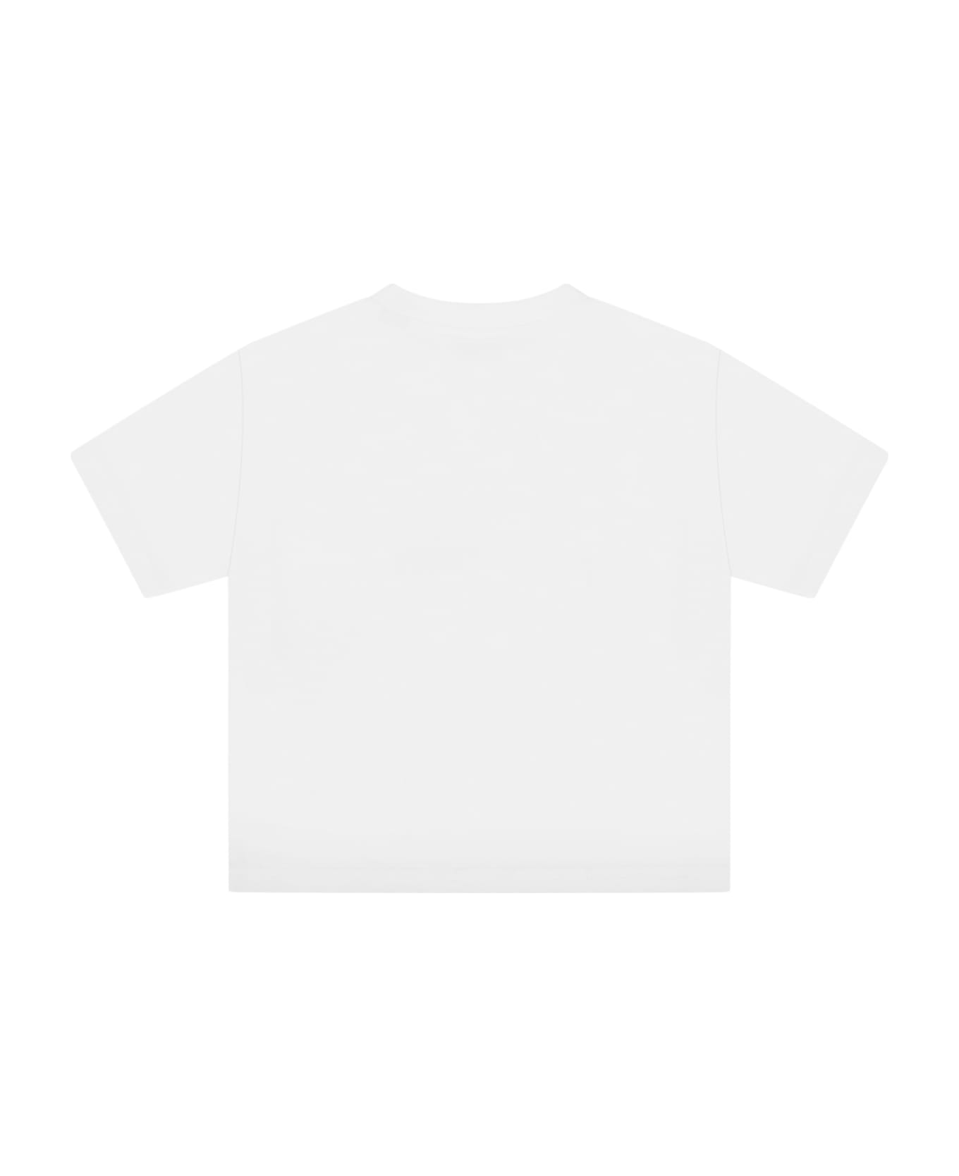 Burberry White T-shirt For Baby Kids With Logo - White