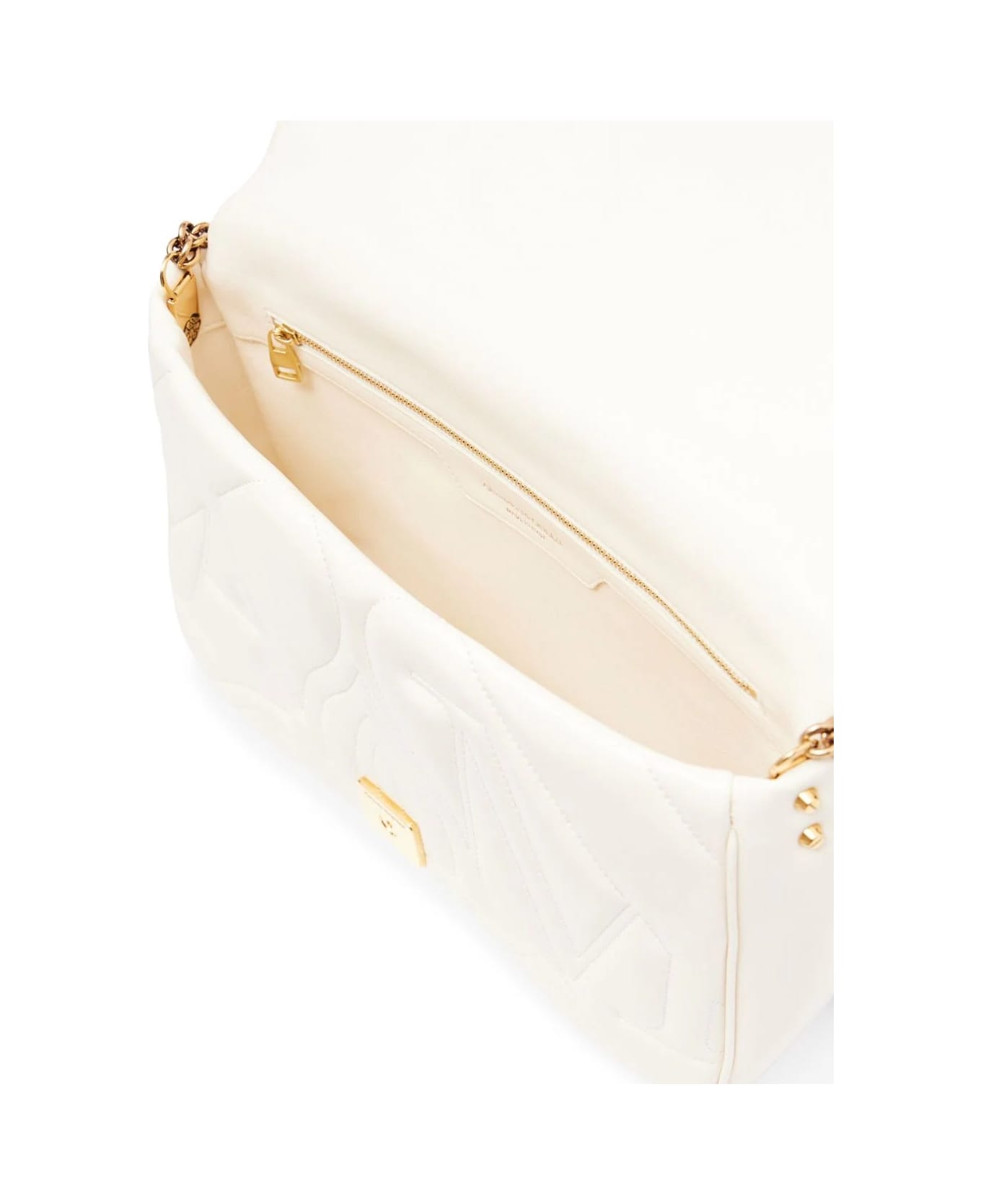 Alexander McQueen Quilted Flap Shoulder Bag - Bianco