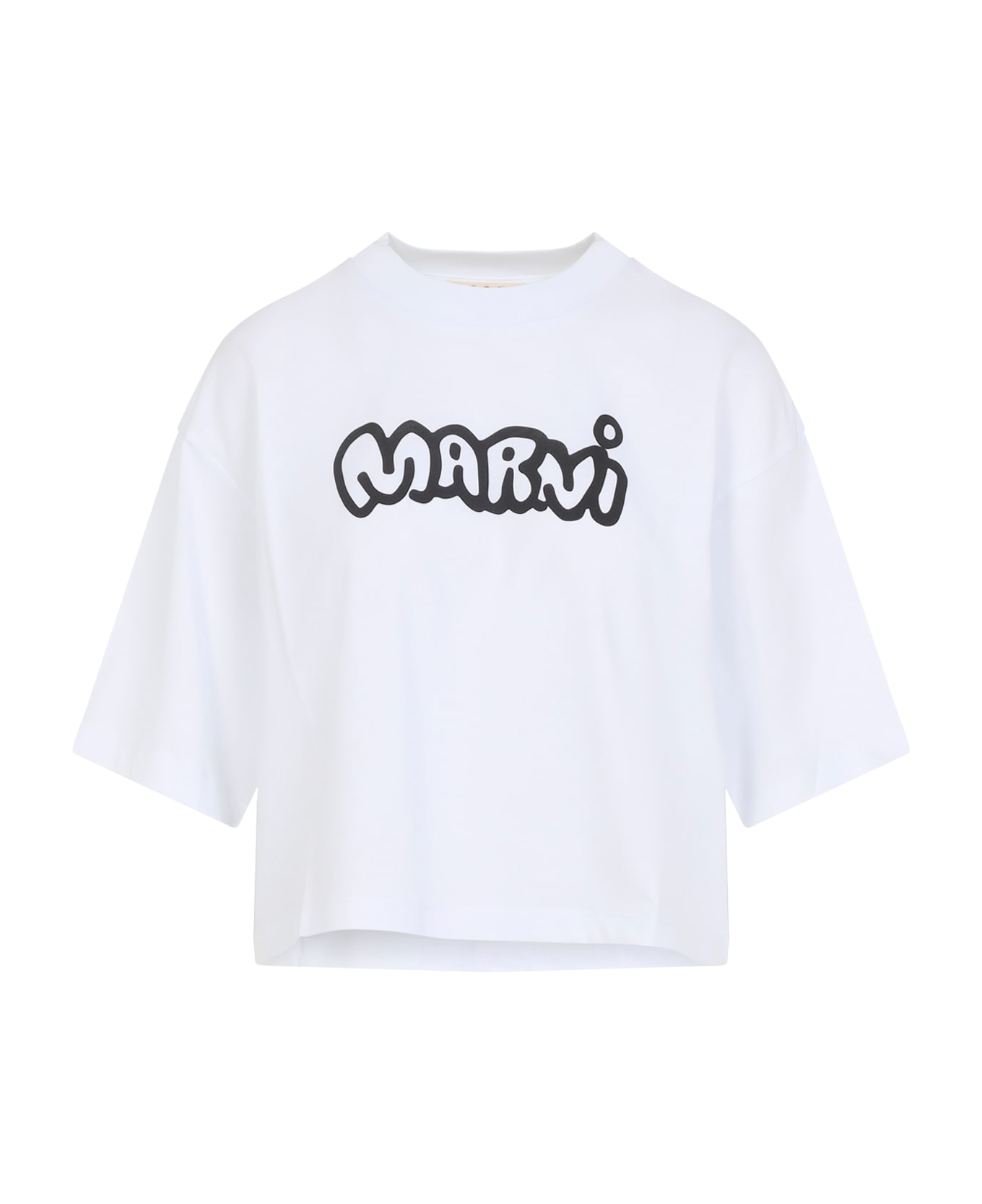 Marni Boxy Crop T-shirt - Lily White