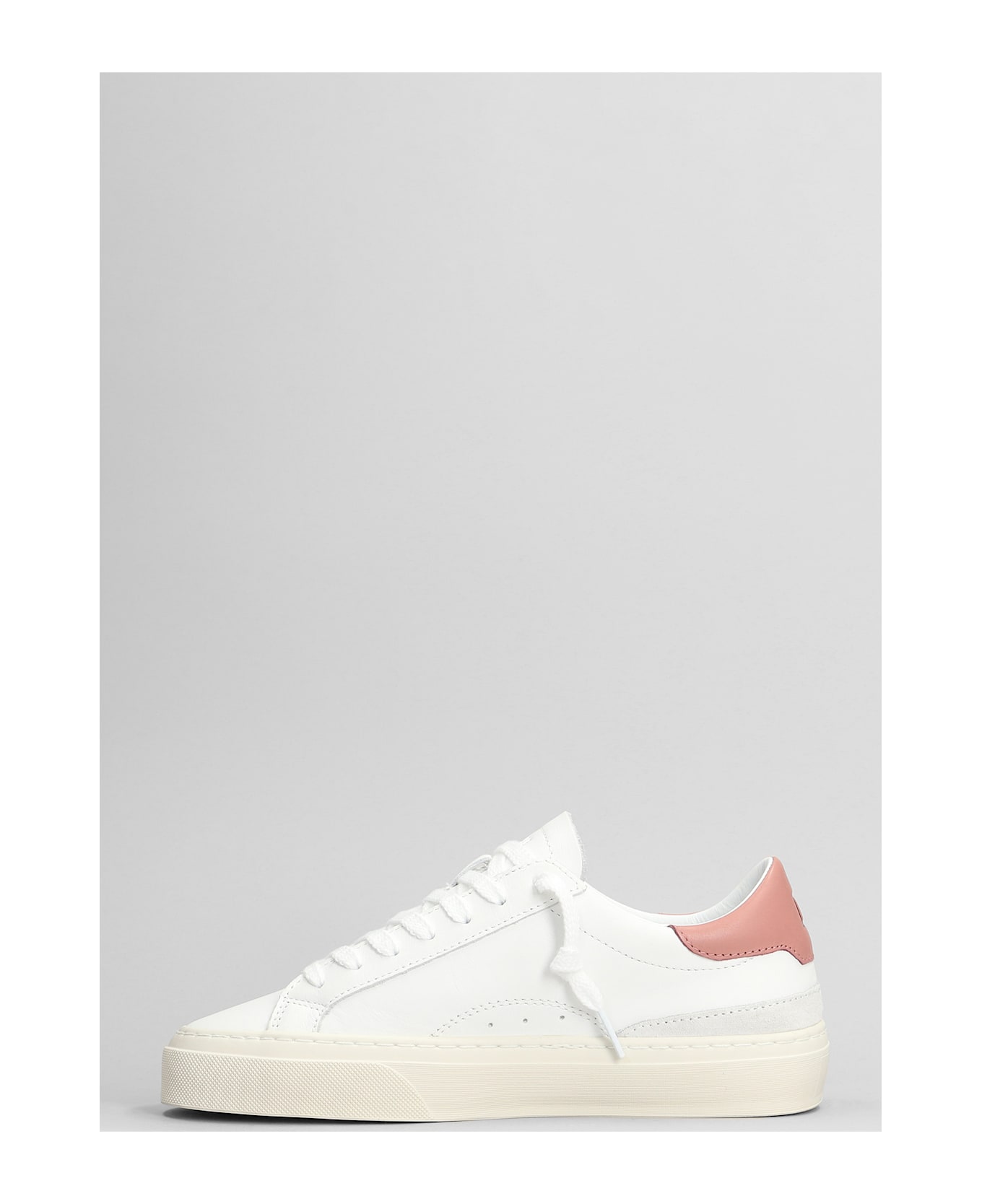 D.A.T.E. Sonica Sneakers In White Leather - white