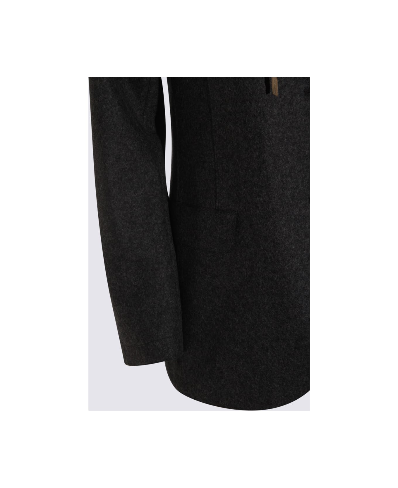 Eleventy Dark Grey Wool Hodie Blazer - Carbone