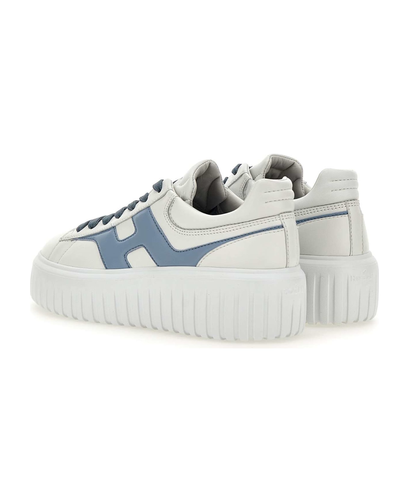 Hogan Sneakers "h-stripes" - WHITE/light blue