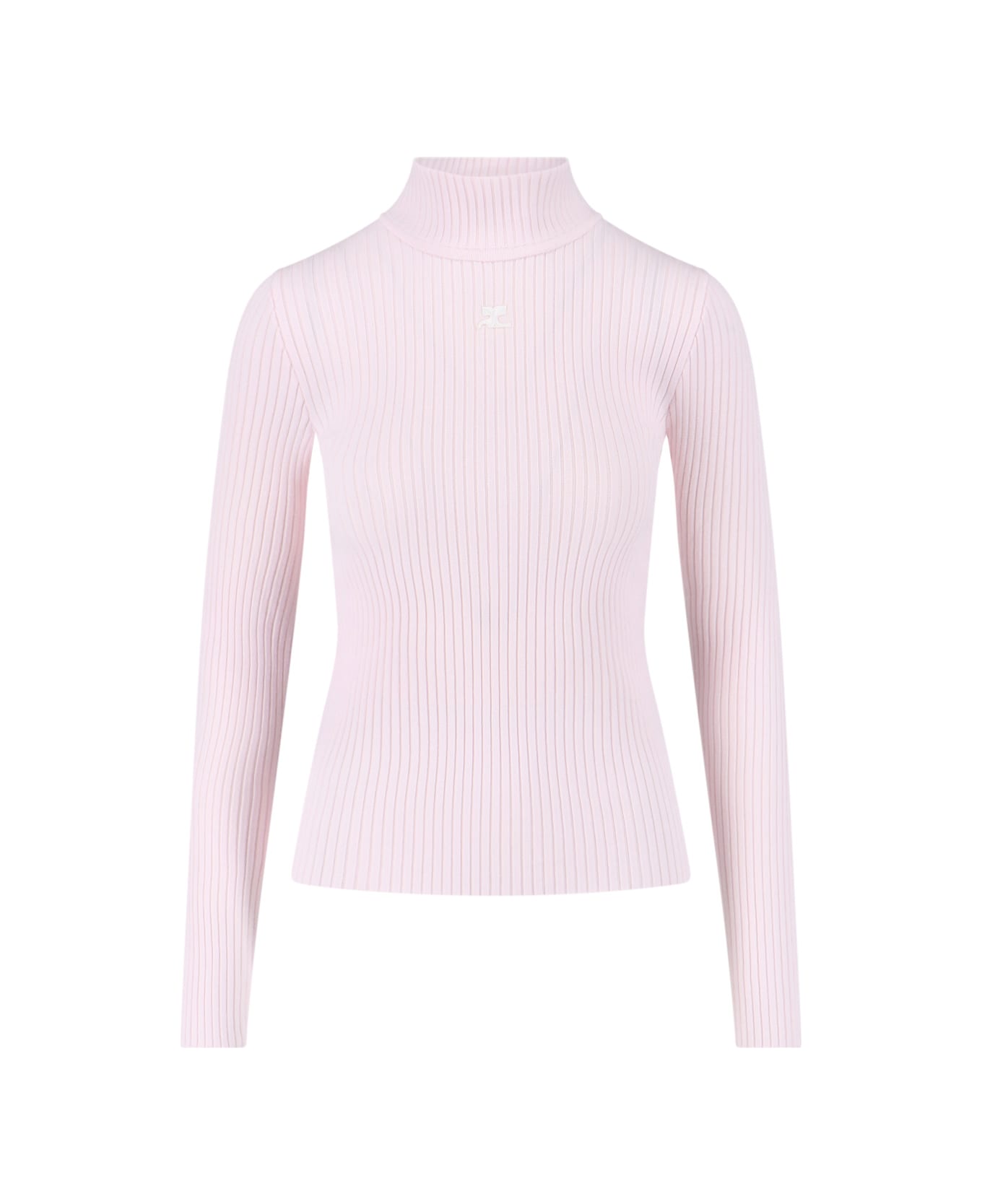 Courrèges Logo Turtleneck Sweater - Pink