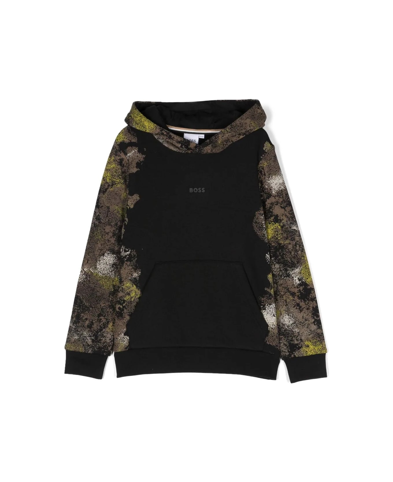 Hugo Boss Sweatshirt With Camouflage Print - Black