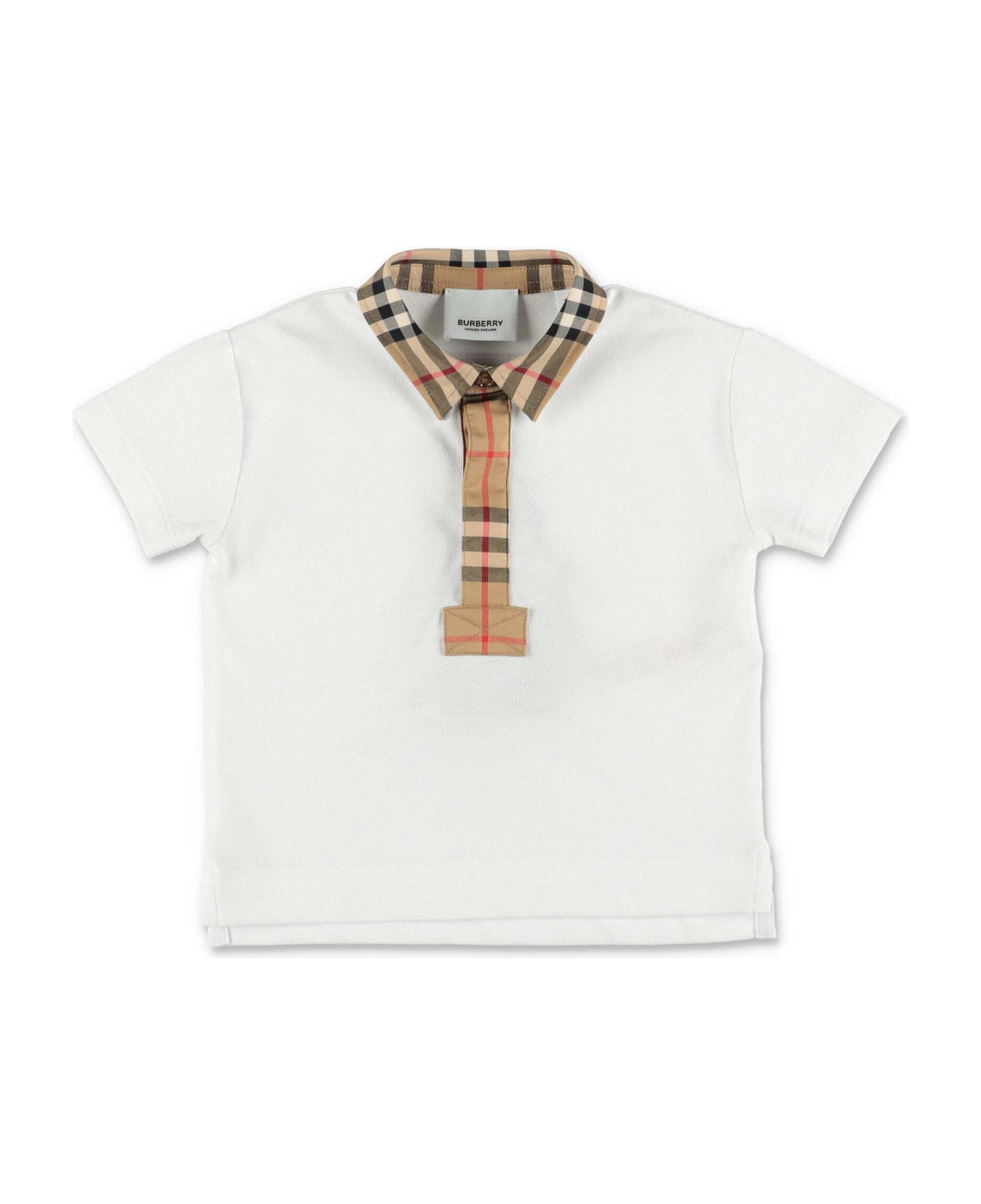 Burberry Short-sleeved Polo Shirt - WHITE