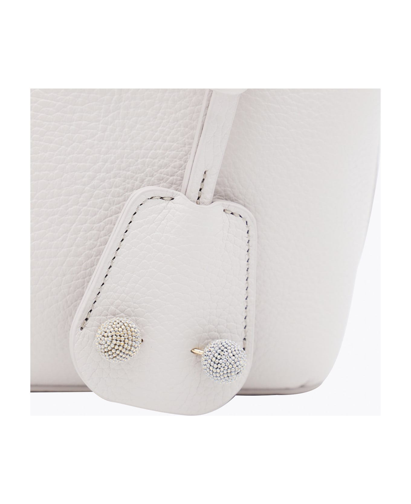Fabiana Filippi White Leather Top Handle Bag - MARMO