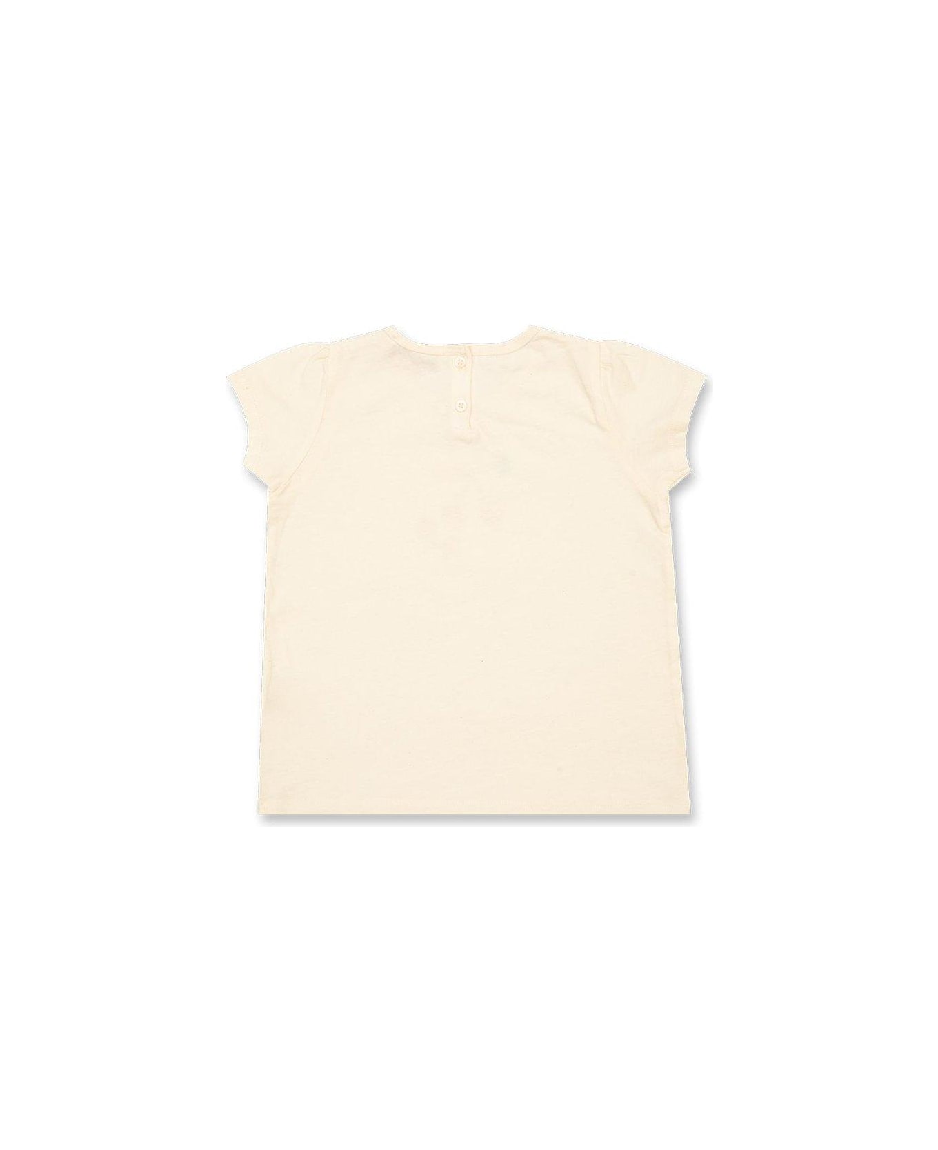 Bonpoint Fruit-printed Crewneck T-shirt - WHITE Tシャツ＆ポロシャツ