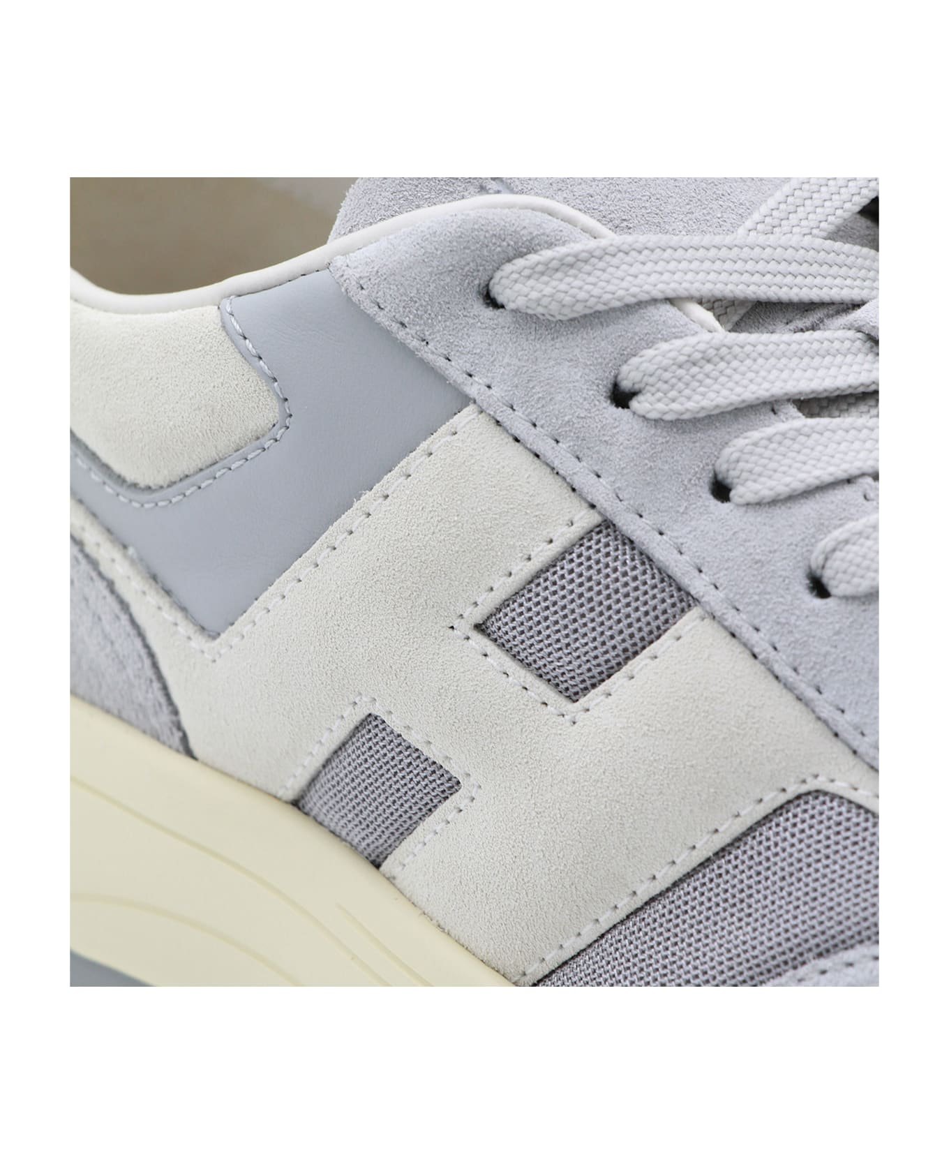 Hogan Grey Leather Sneakers - Grey