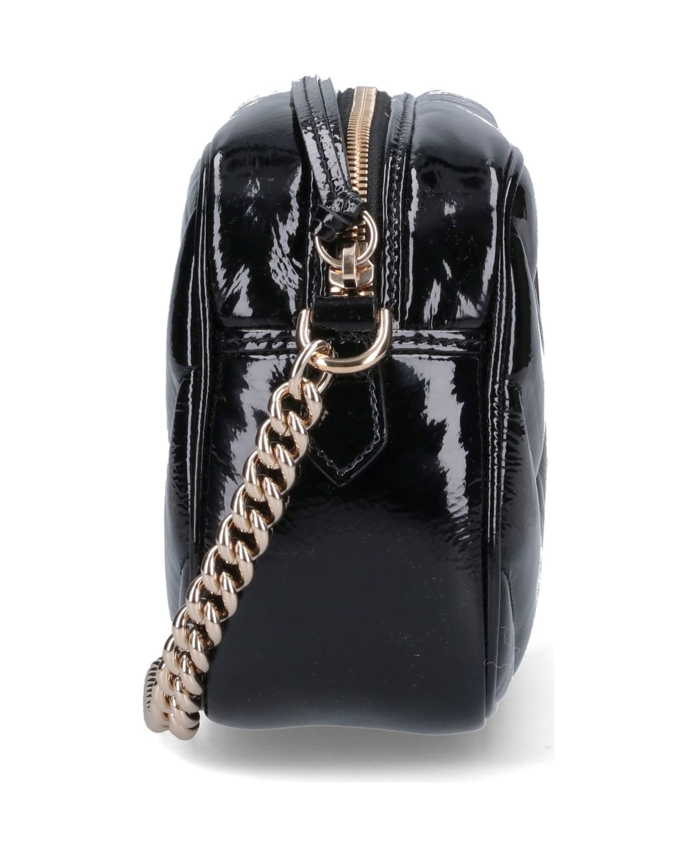 Gucci Gg Plaque Padded Shoulder Bag - Nero