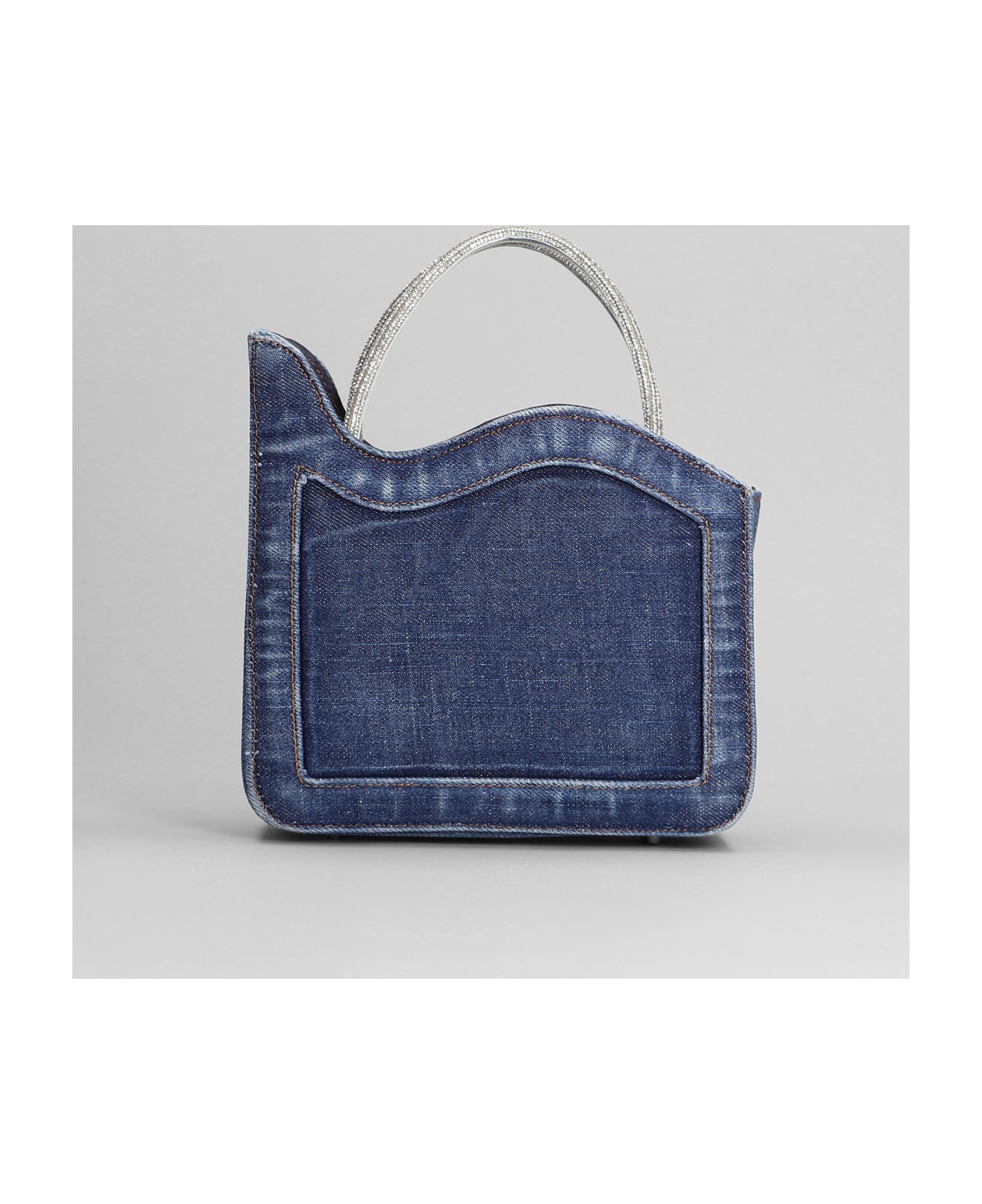 Le Silla Ivy Shoulder Bag In Blue Denim - blue