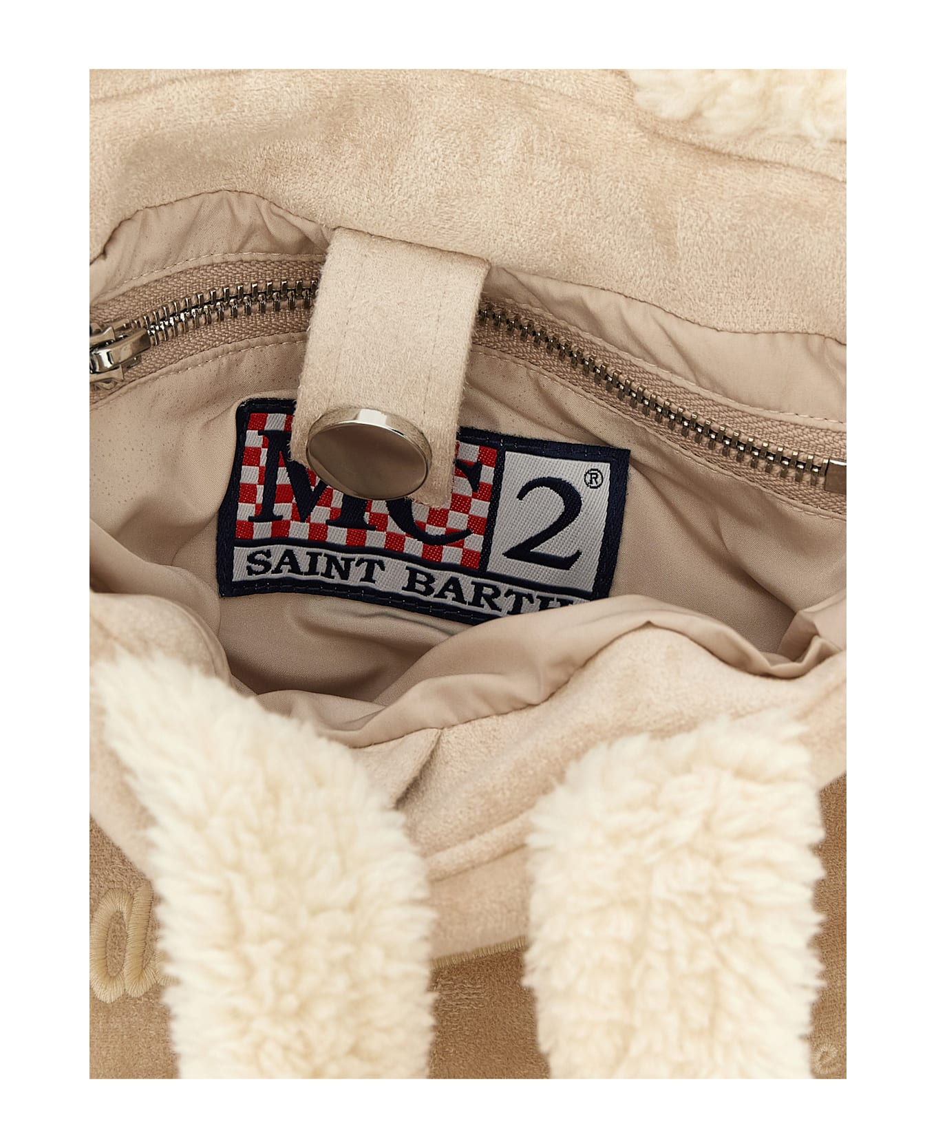MC2 Saint Barth 
vanity Shearling
 Mini Handbag - Beige