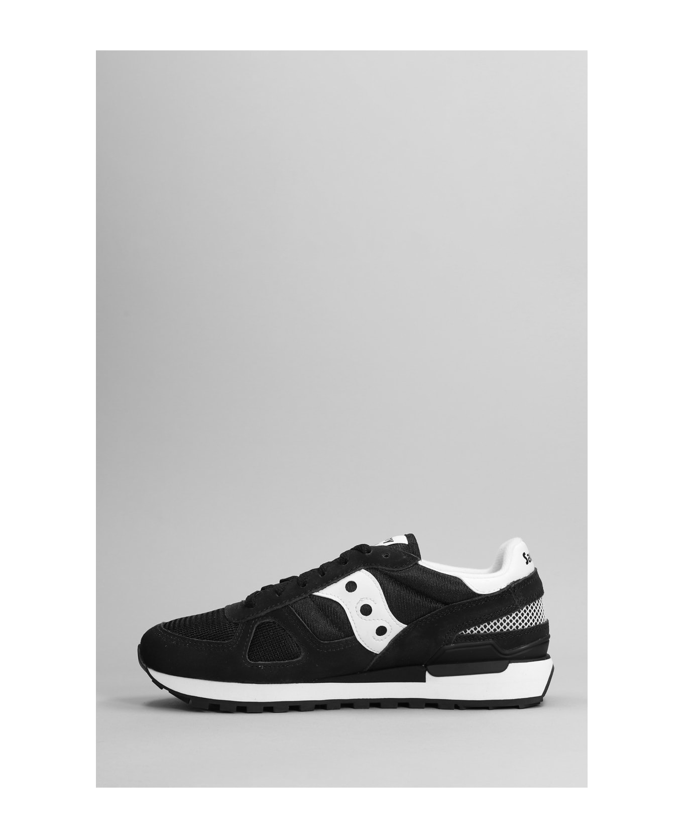 Saucony Shadow Original Sneakers In Black Suede And Fabric - Black Boston