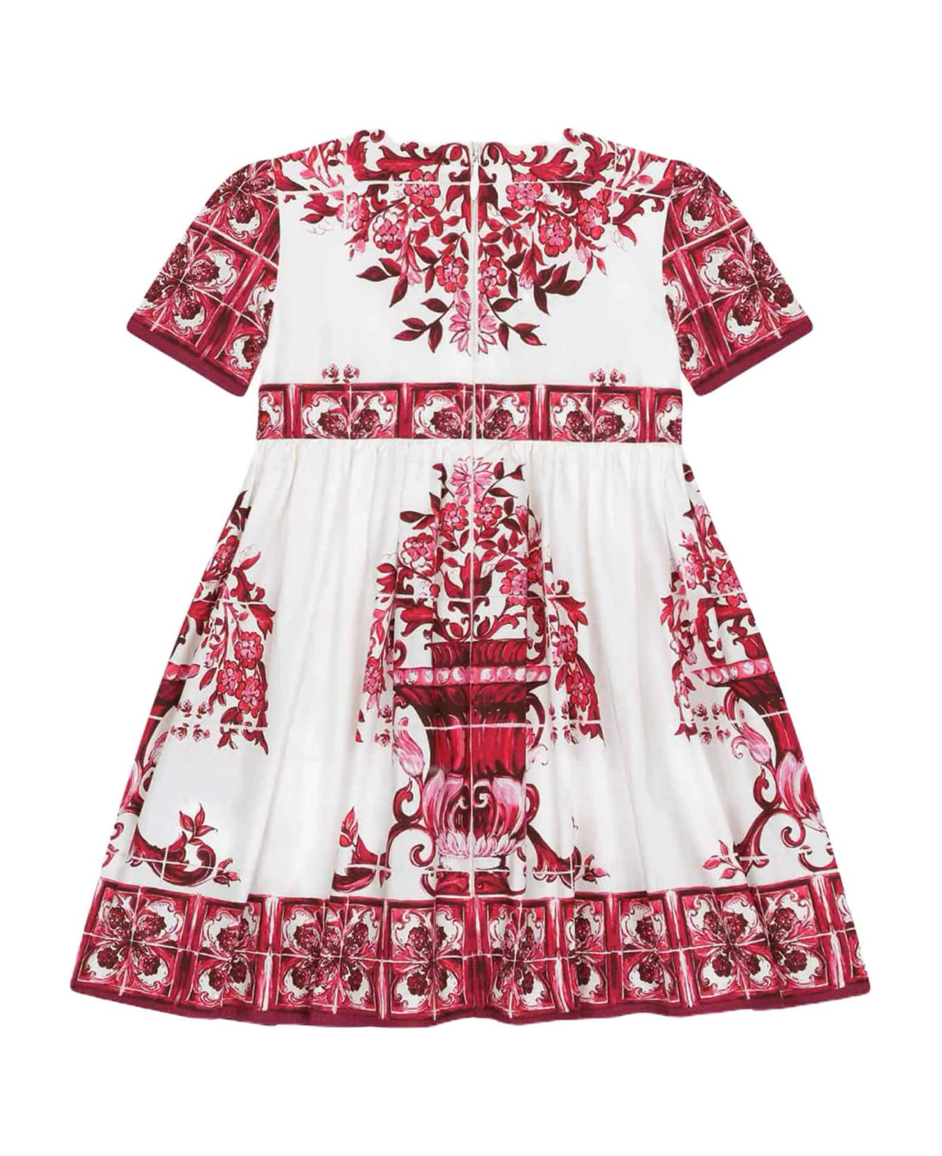Dolce Petit & Gabbana White/red Dress Baby Girl - Bianco