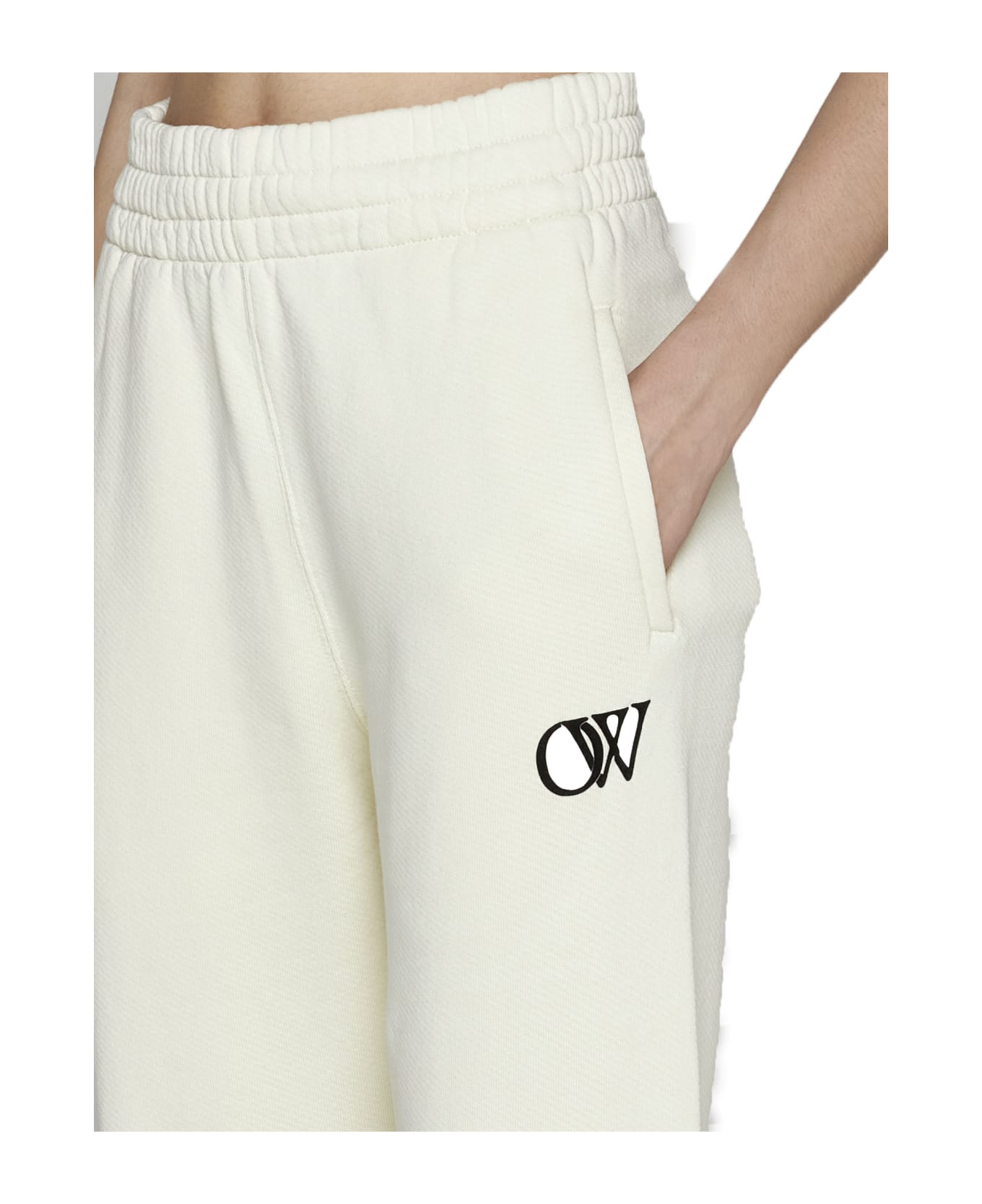 Off-White Fleece Trousers - Beige