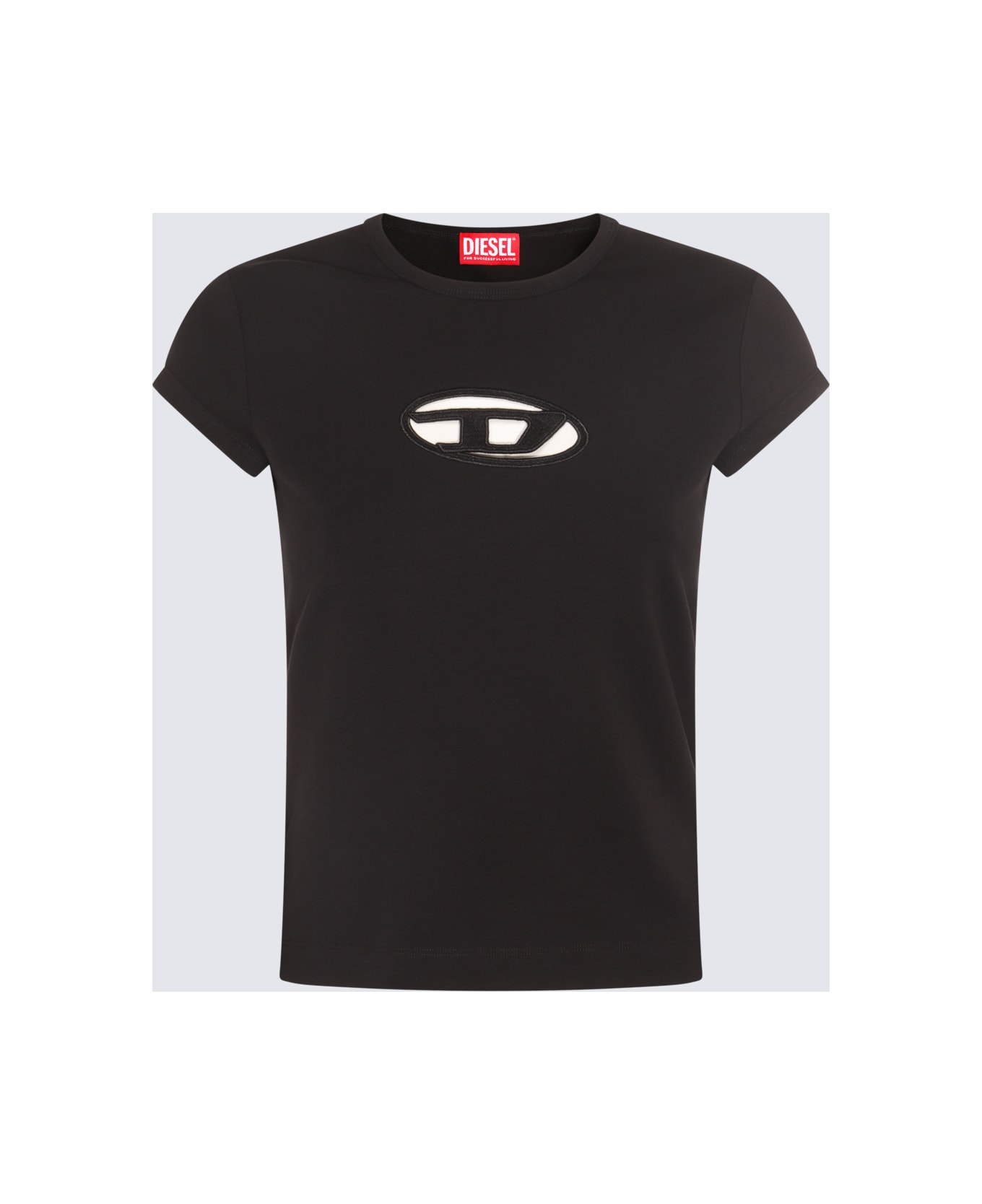 Diesel Black Cotton T-shirt - Black