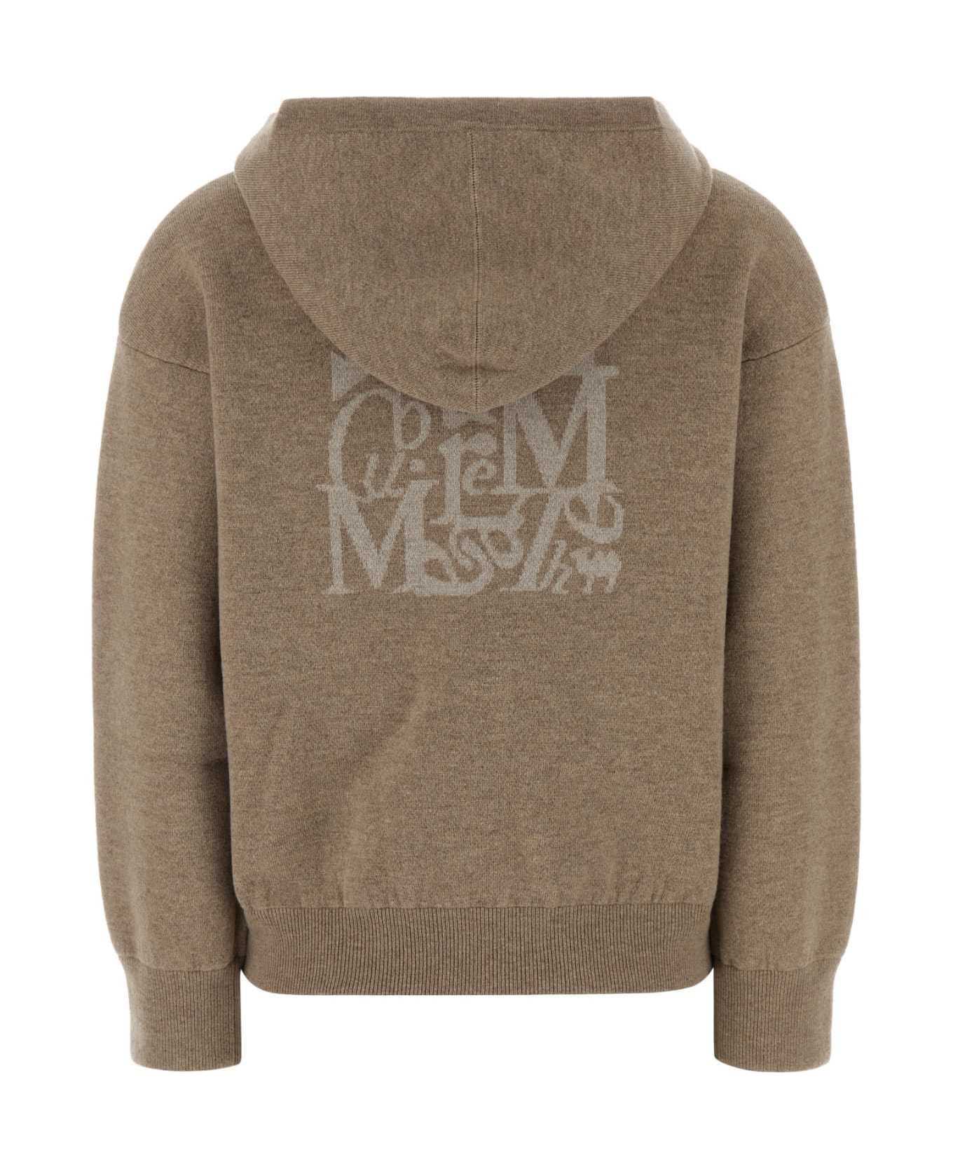 
S Max Mara Cappuccino Stretch Wool Blend Kurt Sweatshirt - BISCOTTO